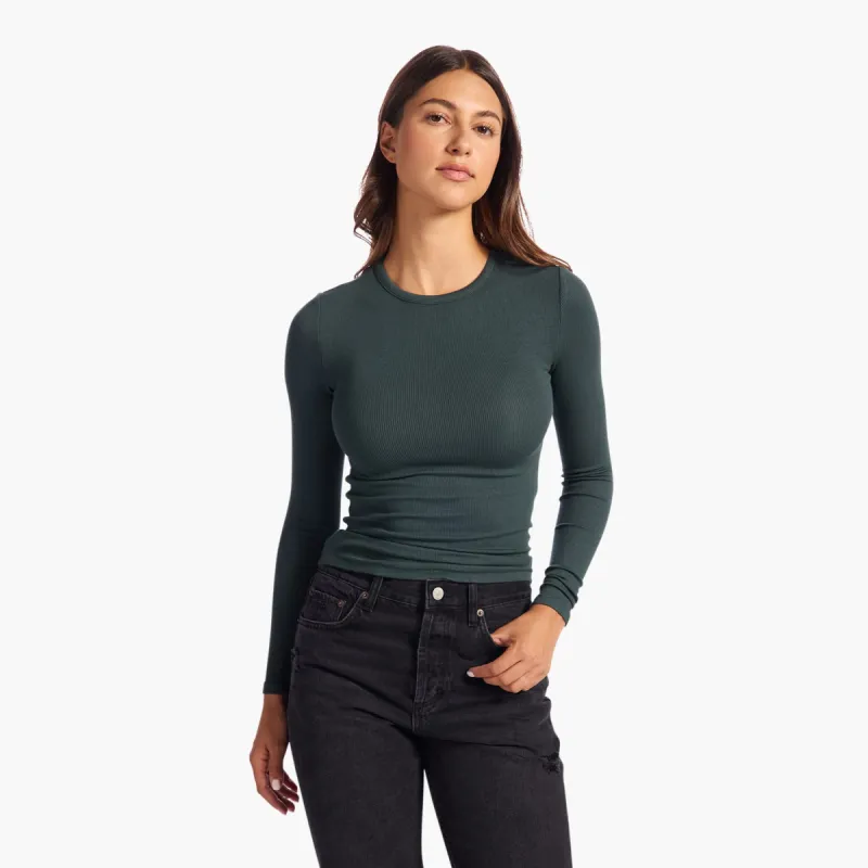 Slinky Rib Long Sleeve Shirt | Alpine sold by nuuds