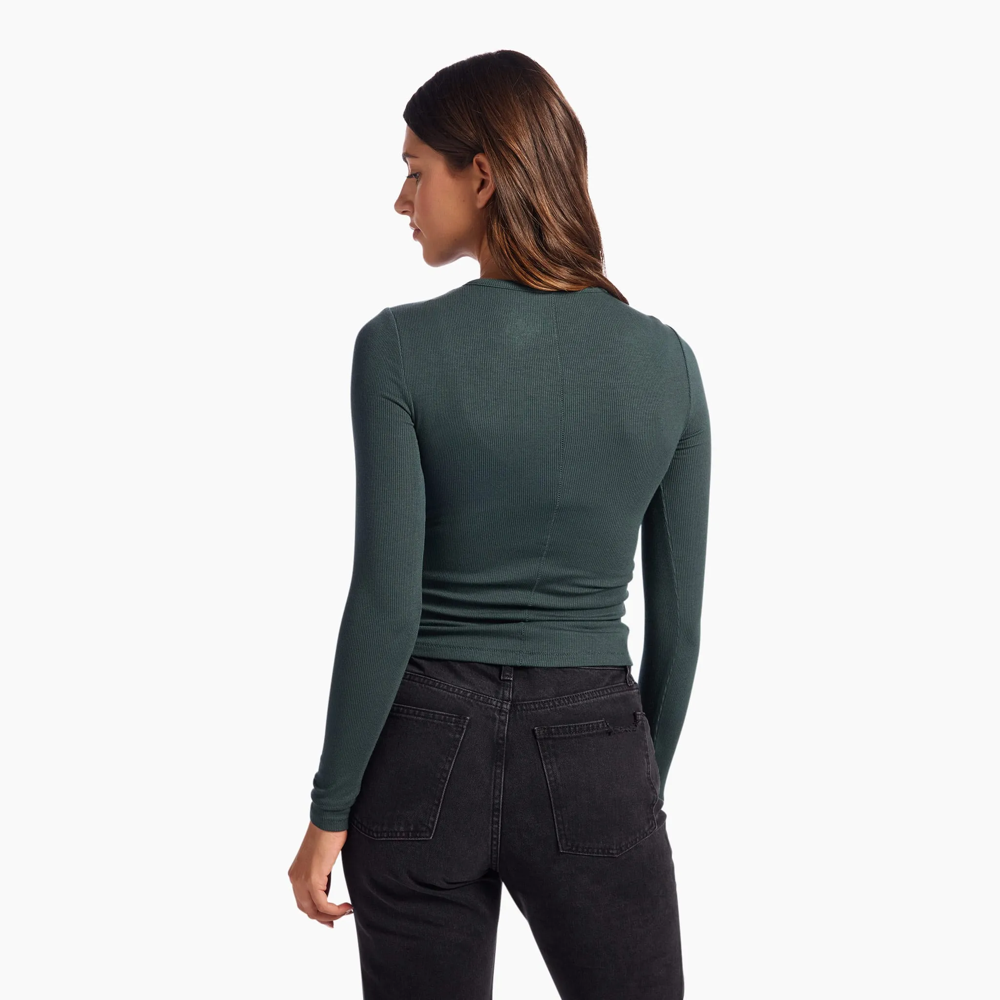 Slinky Rib Long Sleeve Shirt | Alpine sold by nuuds product image thumbnail 4