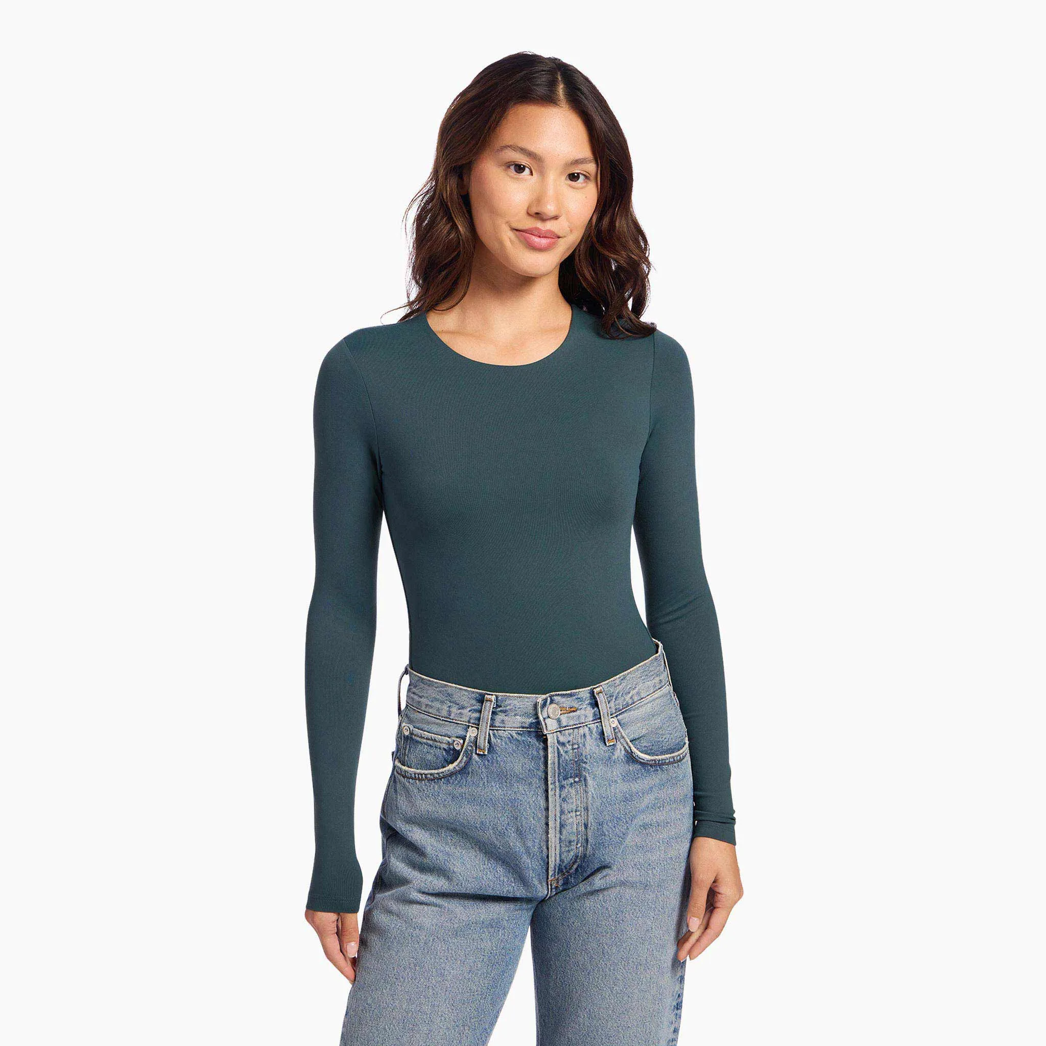 Long Sleeve Crewneck Bodysuit | Alpine sold by nuuds