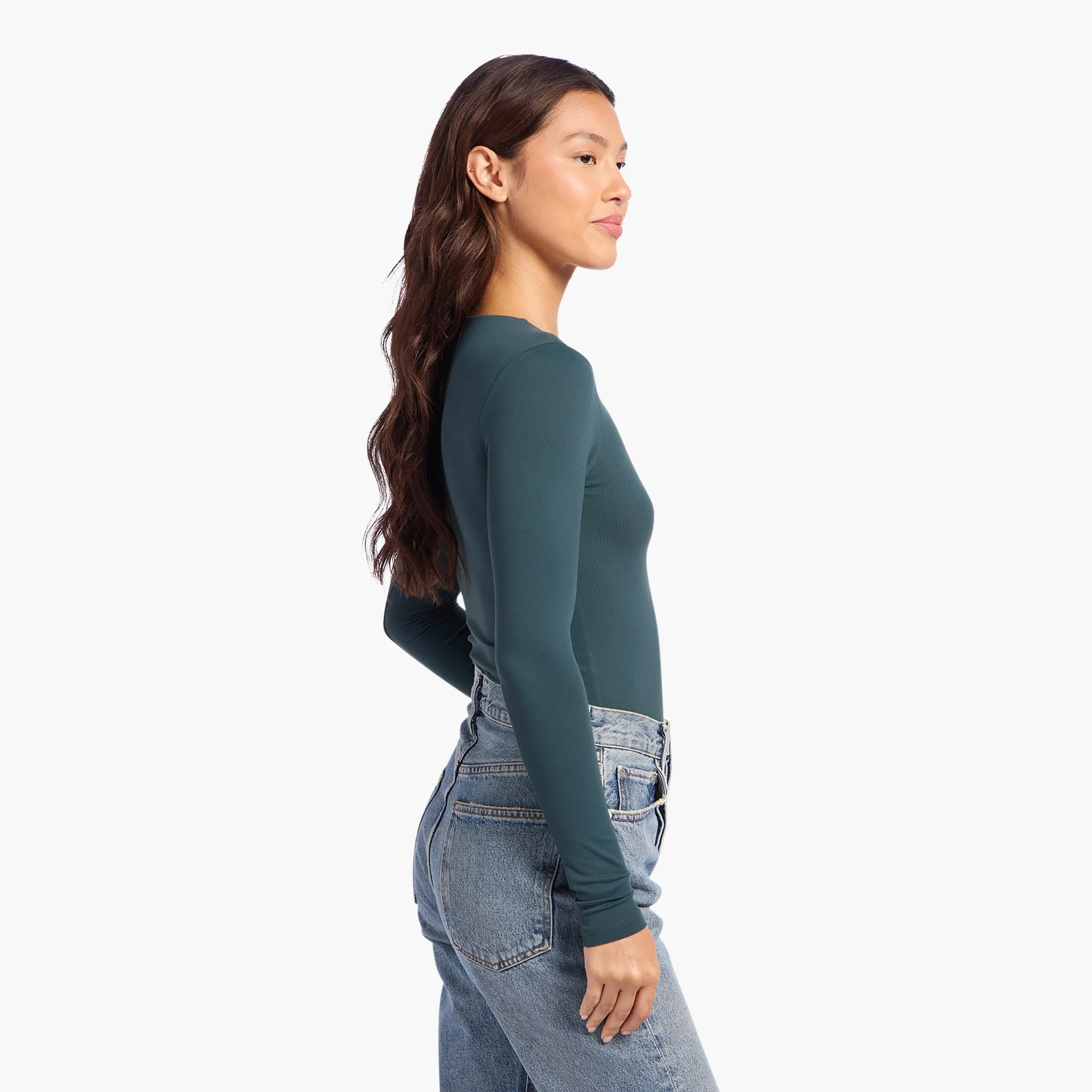 Long Sleeve Crewneck Bodysuit | Alpine sold by nuuds product image thumbnail 3