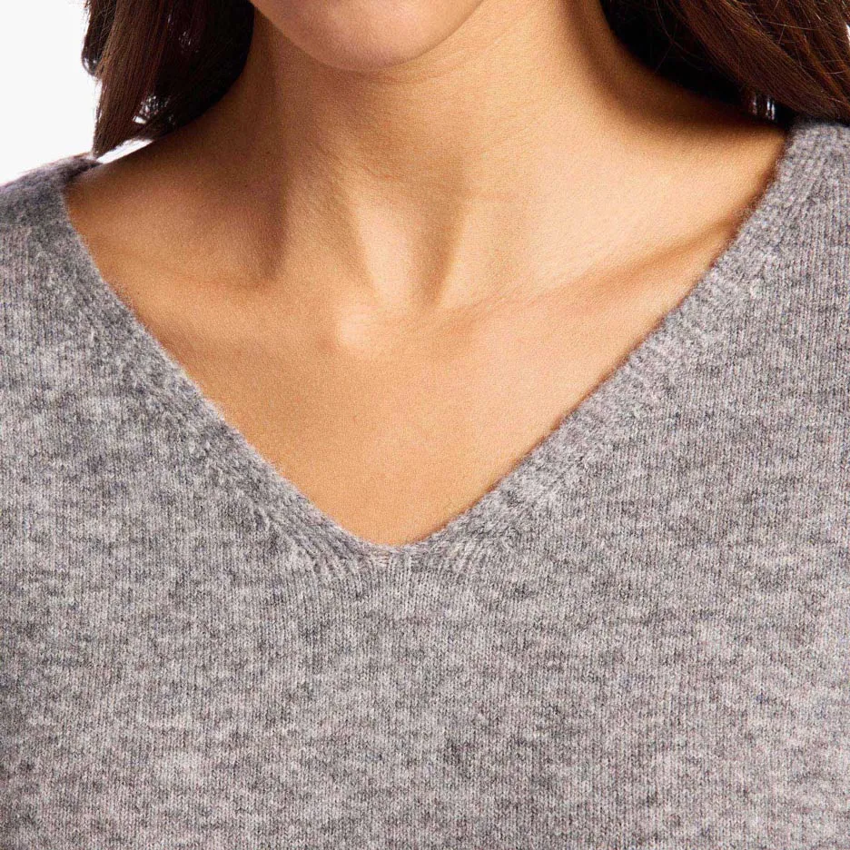 Cozy Knit V-Neck Sweater | Charcoal sold by nuuds product image thumbnail 5