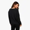 Cozy Knit V-Neck Sweater | Black sold by nuuds