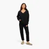 Cozy Knit V-Neck Sweater | Black sold by nuuds