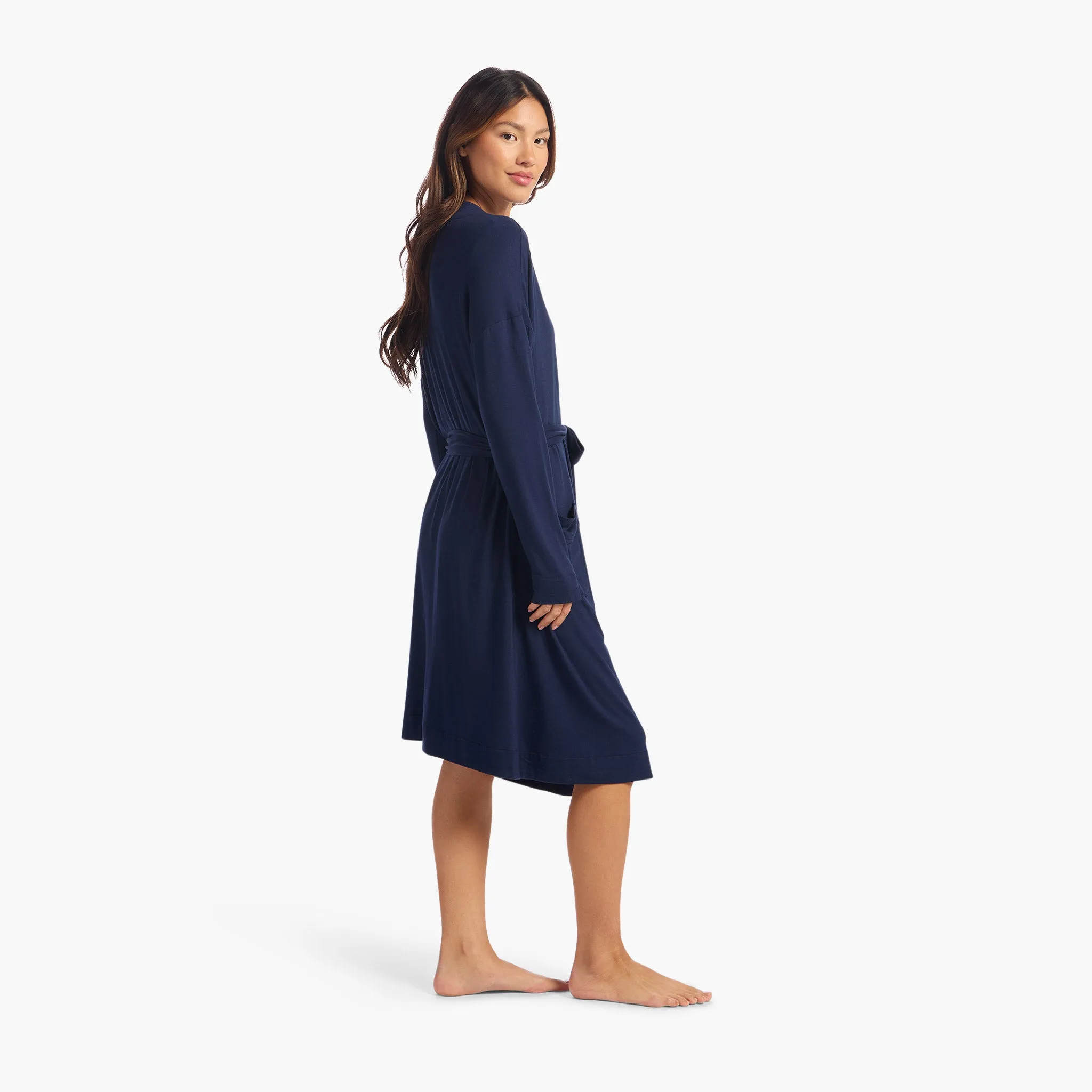 Lounge Robe | Navy sold by nuuds product image thumbnail 3