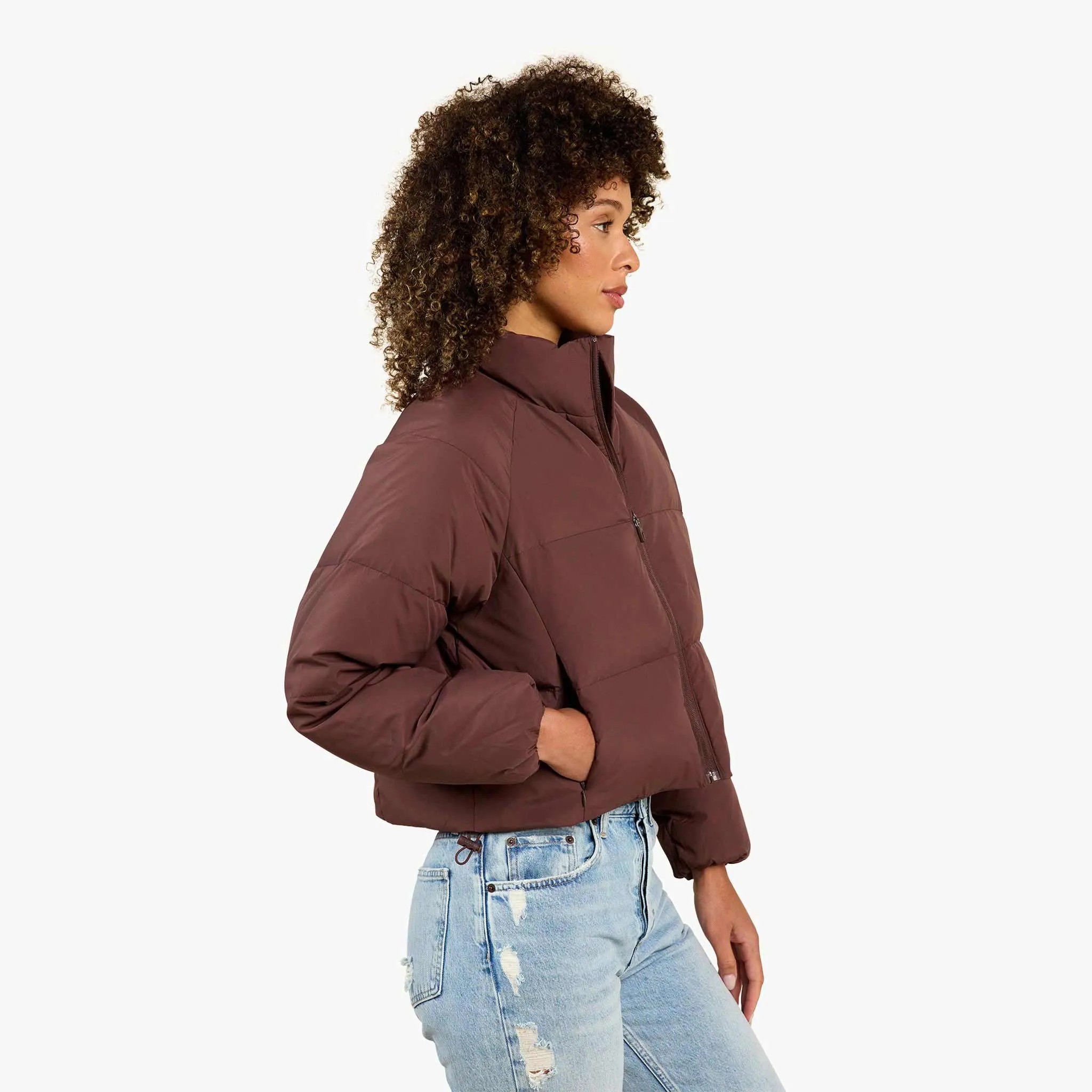 Peak Puffer Jacket | Coffee sold by nuuds product image thumbnail 3