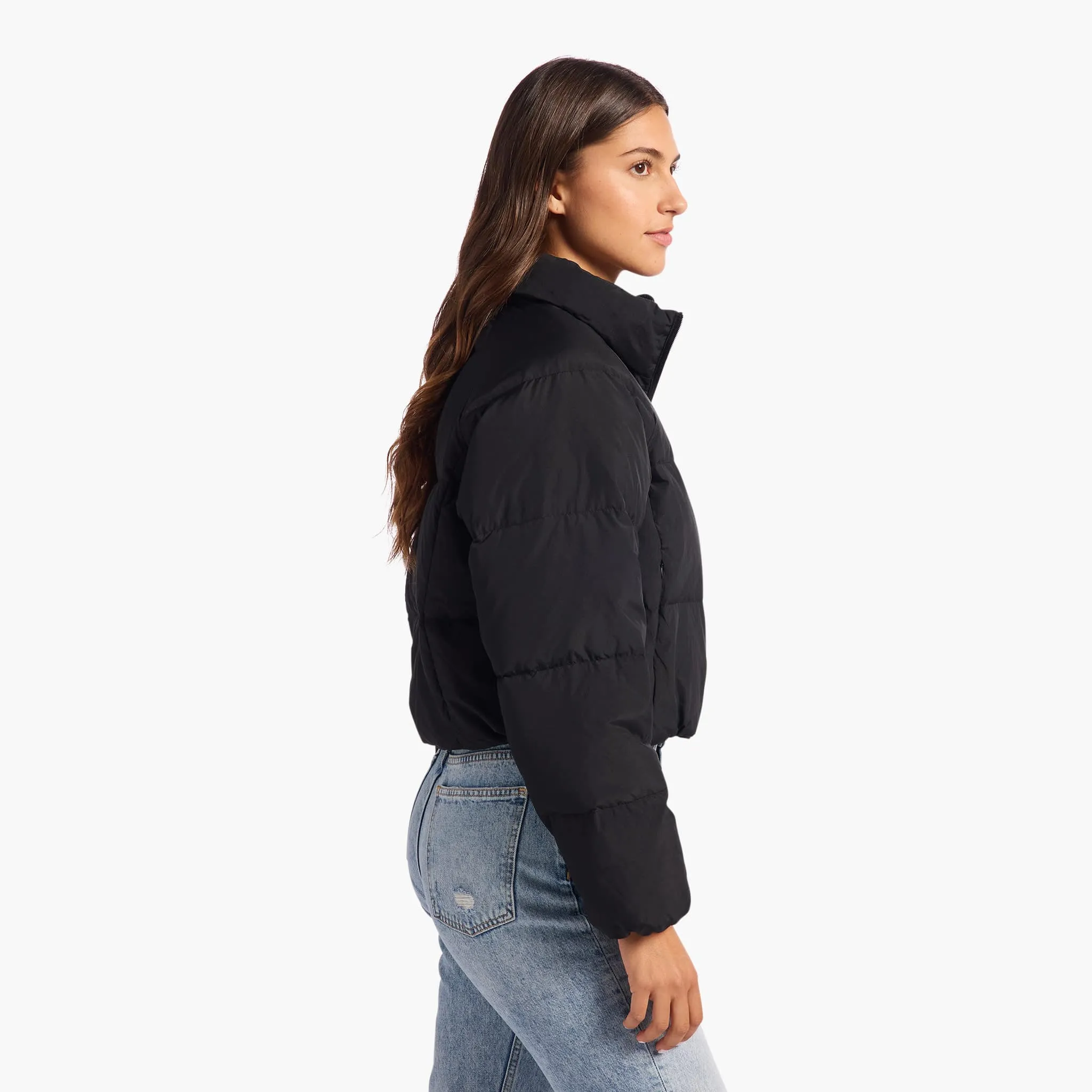 Peak Puffer Jacket | Black sold by nuuds product image thumbnail 3