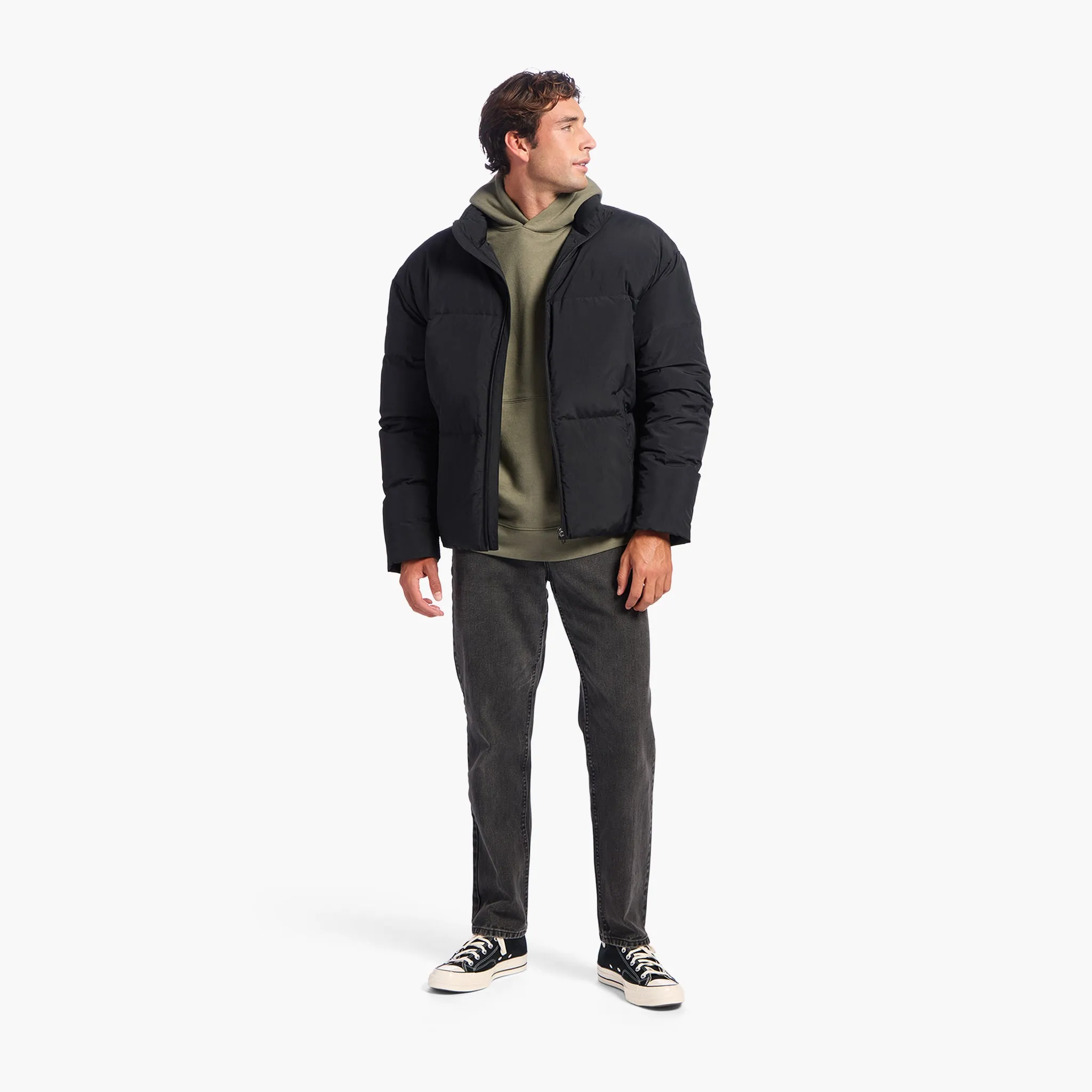 Men's Peak Puffer Jacket | Black sold by nuuds product image thumbnail 2