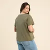Vintage Cotton V-Neck Everyday T-Shirt | Olive sold by nuuds