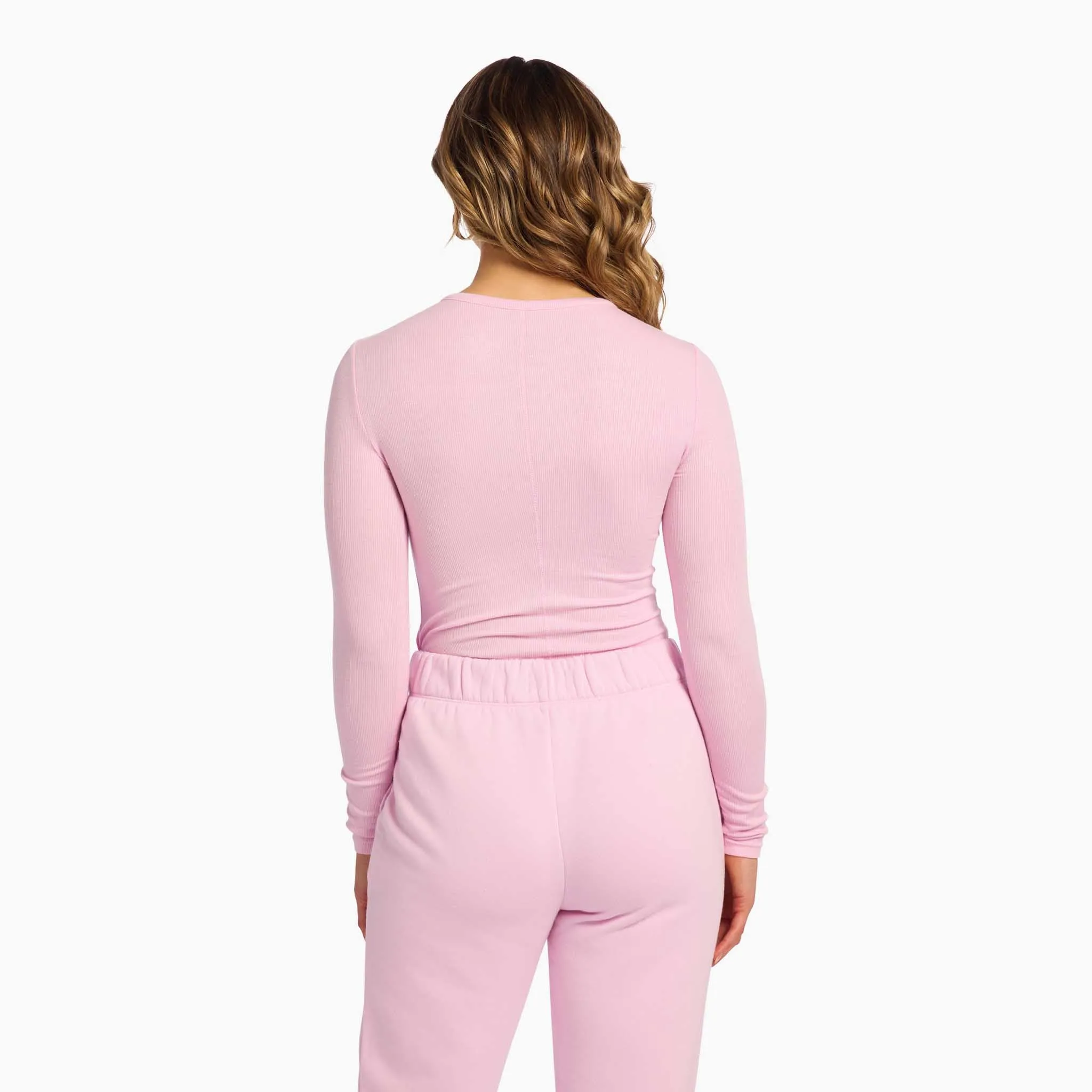 Slinky Rib Long Sleeve Shirt | Bon Bon sold by nuuds product image thumbnail 4