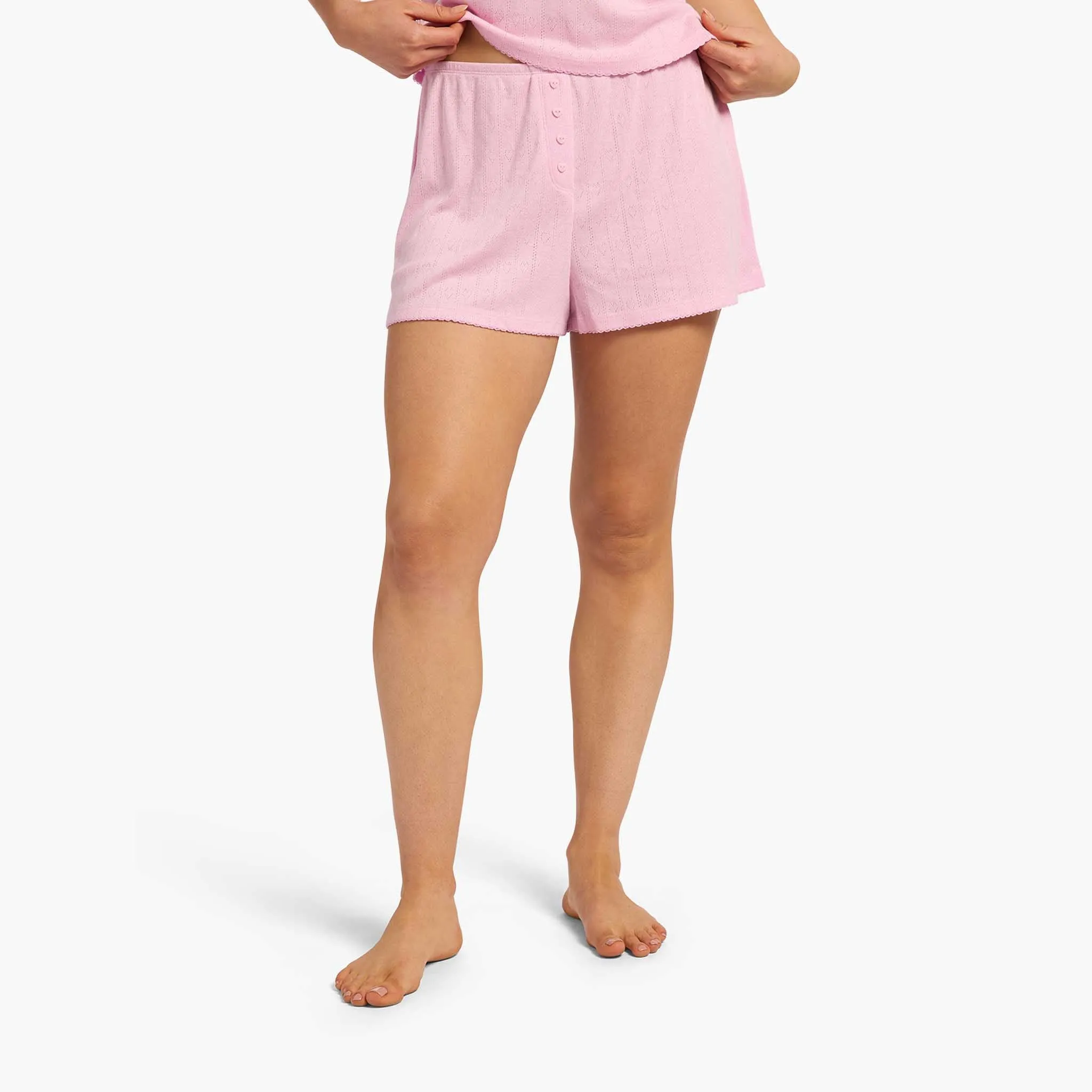 Heart Pointelle Cheeky Short | Bon Bon sold by nuuds product image thumbnail 2