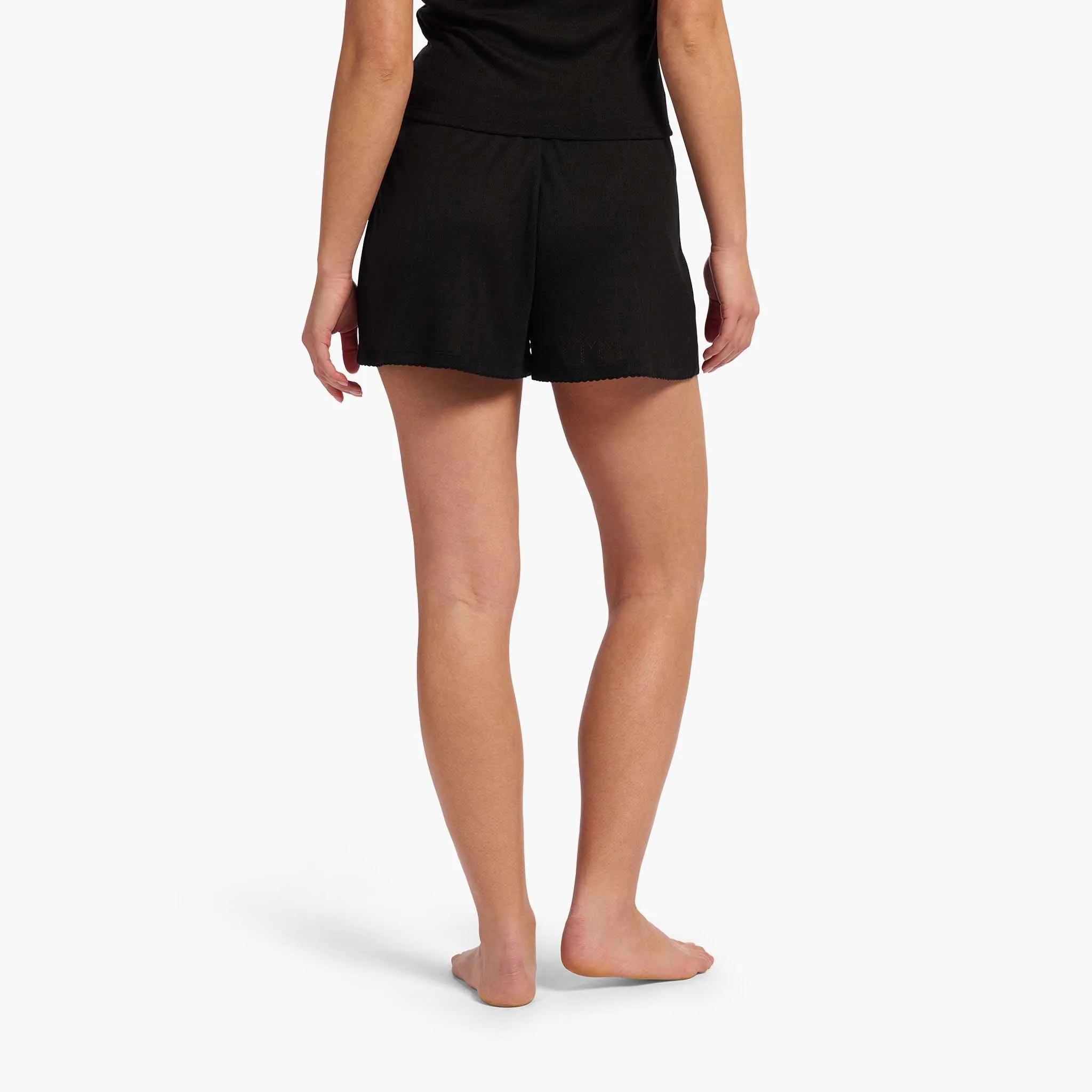 Heart Pointelle Cheeky Short | Black sold by nuuds product image thumbnail 4