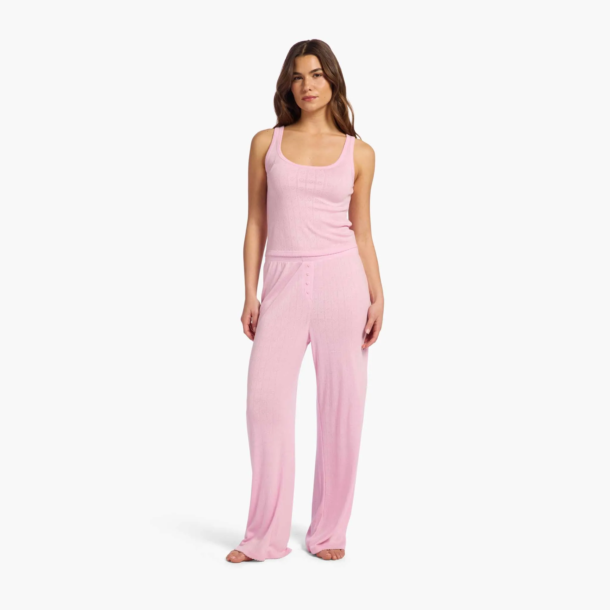 Heart Pointelle Scoop Tank | Bon Bon sold by nuuds product image thumbnail 2