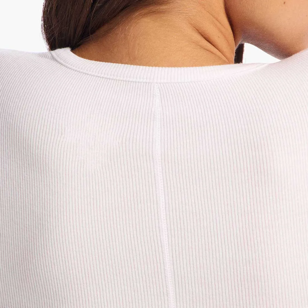 Slinky Rib Long Sleeve Shirt | White sold by nuuds product image thumbnail 5