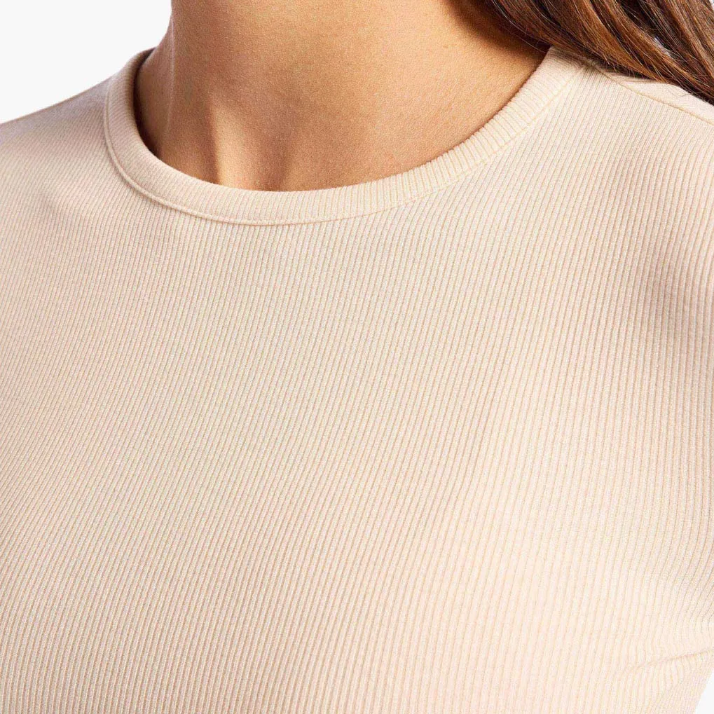 Slinky Rib Long Sleeve Shirt | Bone sold by nuuds product image thumbnail 5