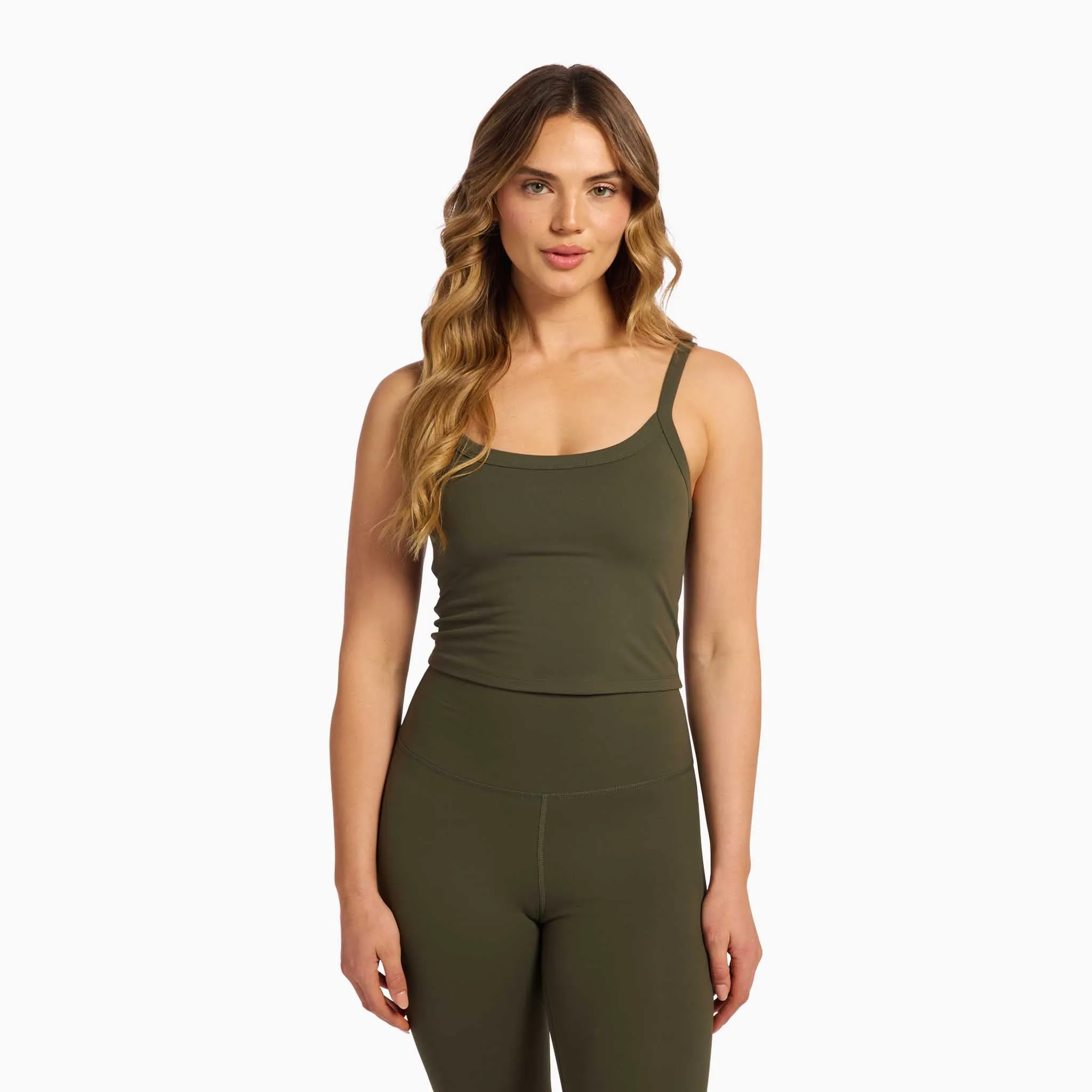 Elevate Scoop Tank | Darkest Olive sold by nuuds