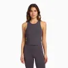 Sporty Rib Racer Tank | Graphite sold by nuuds