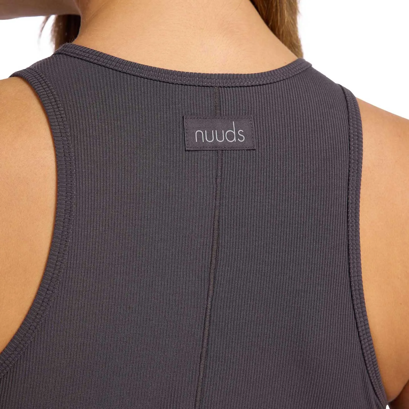 Sporty Rib Racer Tank | Graphite sold by nuuds product image thumbnail 5