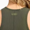 Sporty Rib Racer Tank | Darkest Olive sold by nuuds