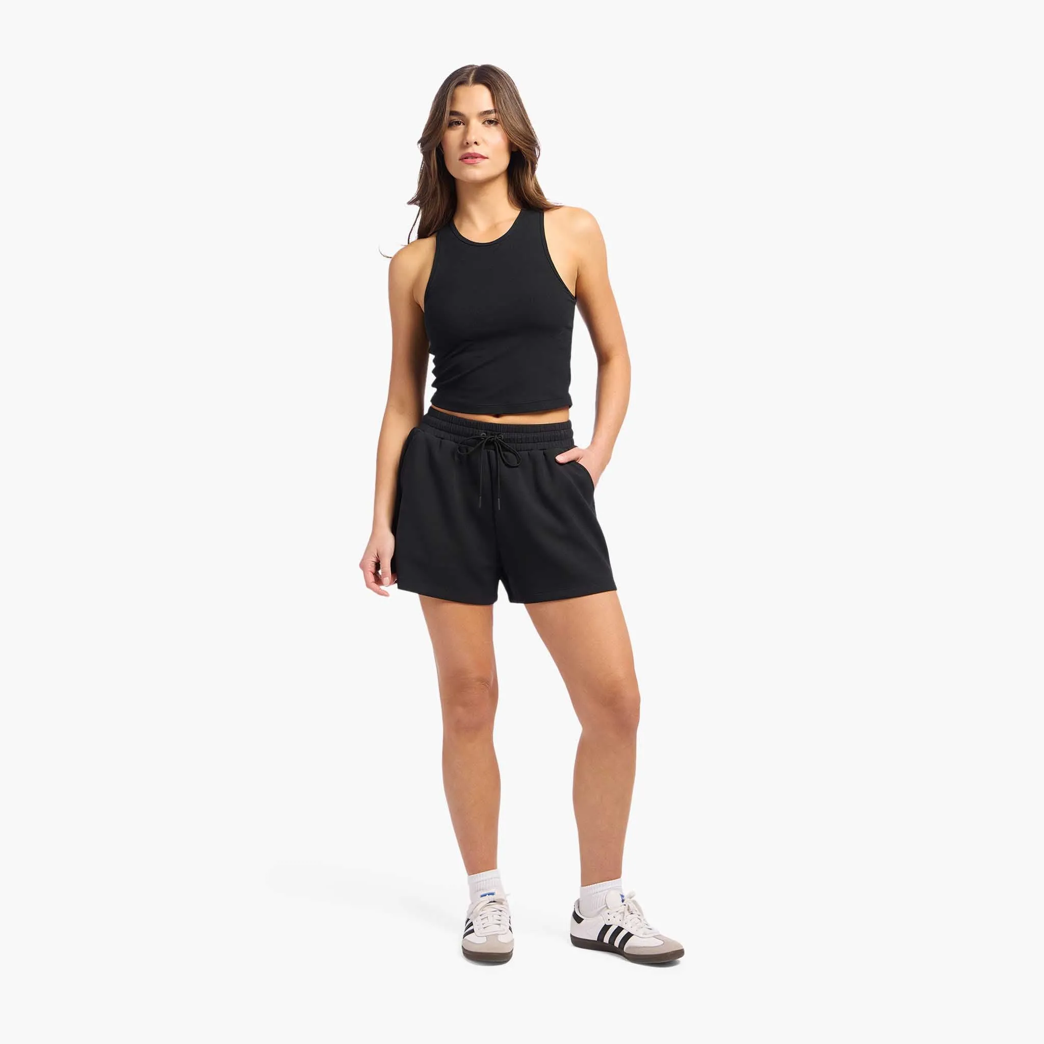 Sporty Rib Racer Tank | Black sold by nuuds