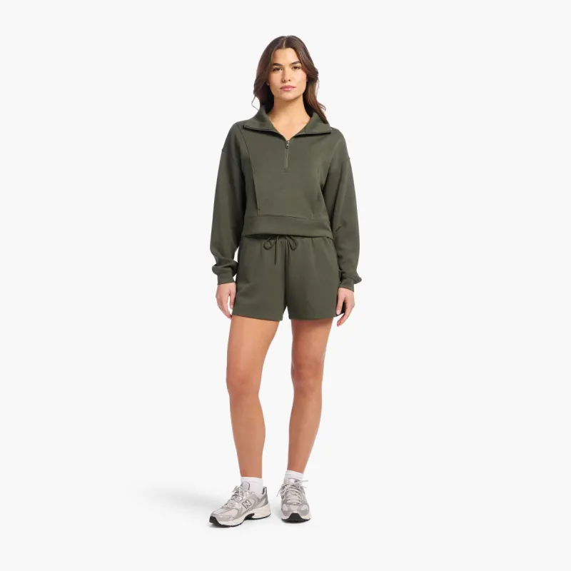 Soft Motion Quarter-Zip | Darkest Olive sold by nuuds