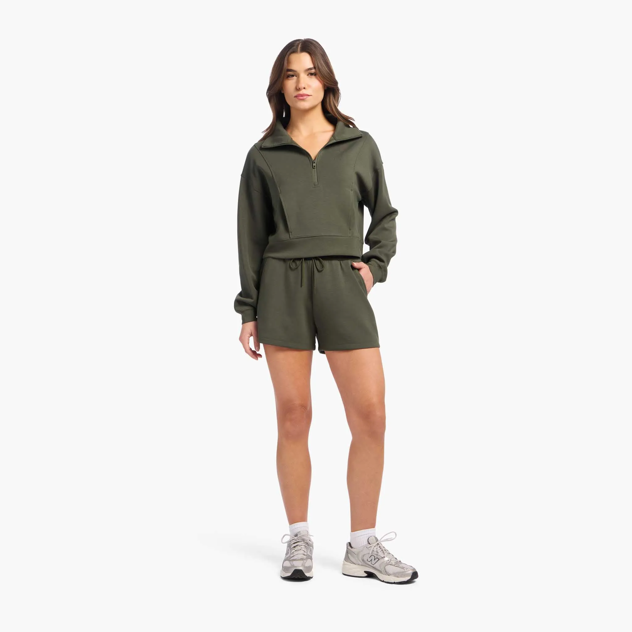 Soft Motion High-Rise Short | Darkest Olive sold by nuuds