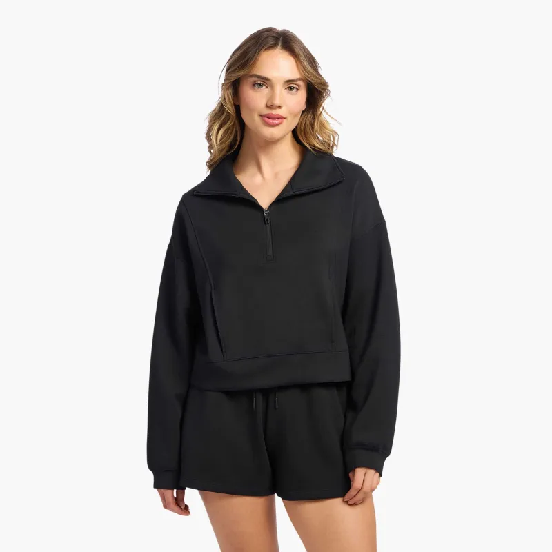 Soft Motion Quarter-Zip | Black sold by nuuds