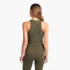 Sporty Rib Racer Tank | Darkest Olive sold by nuuds