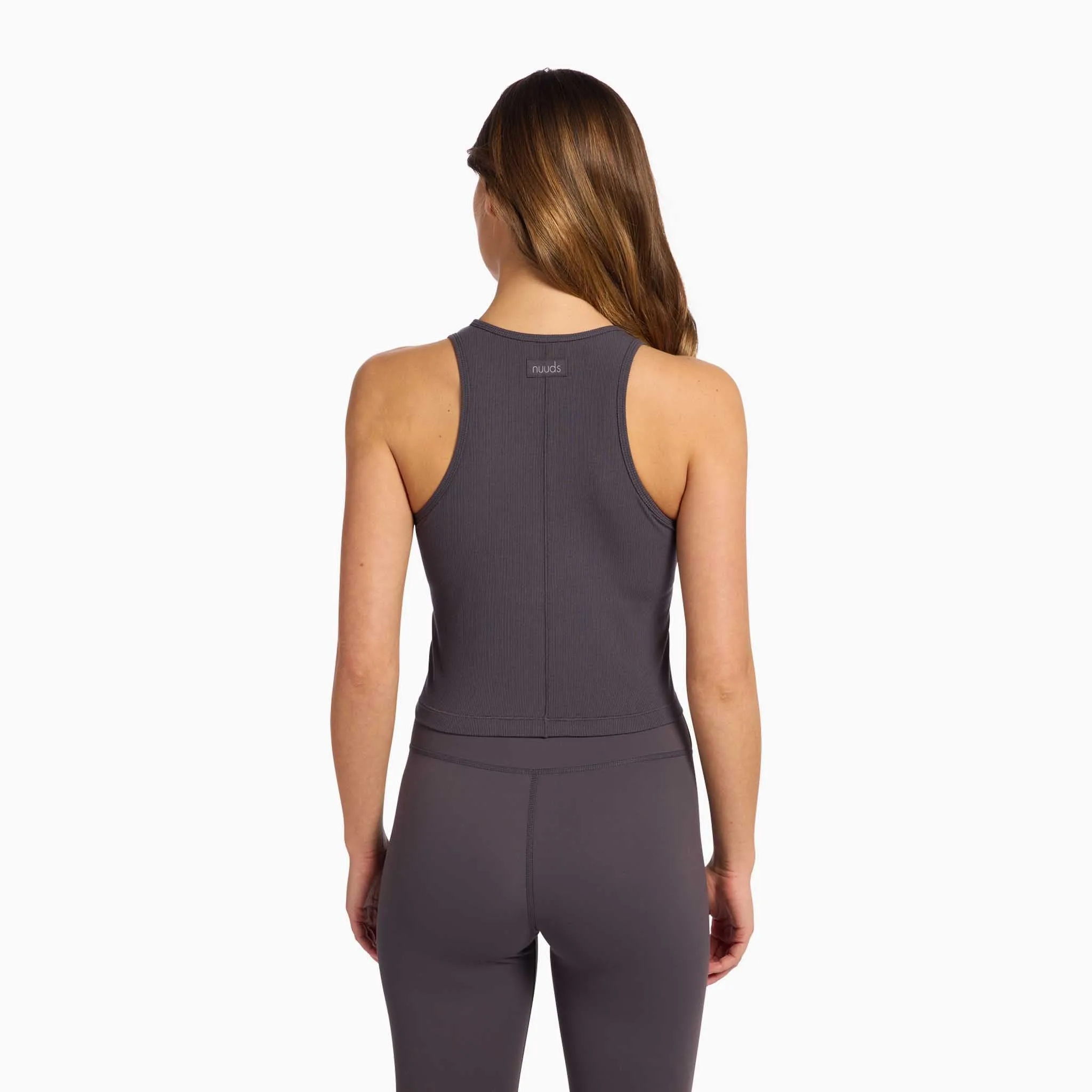 Sporty Rib Racer Tank | Graphite sold by nuuds product image thumbnail 4