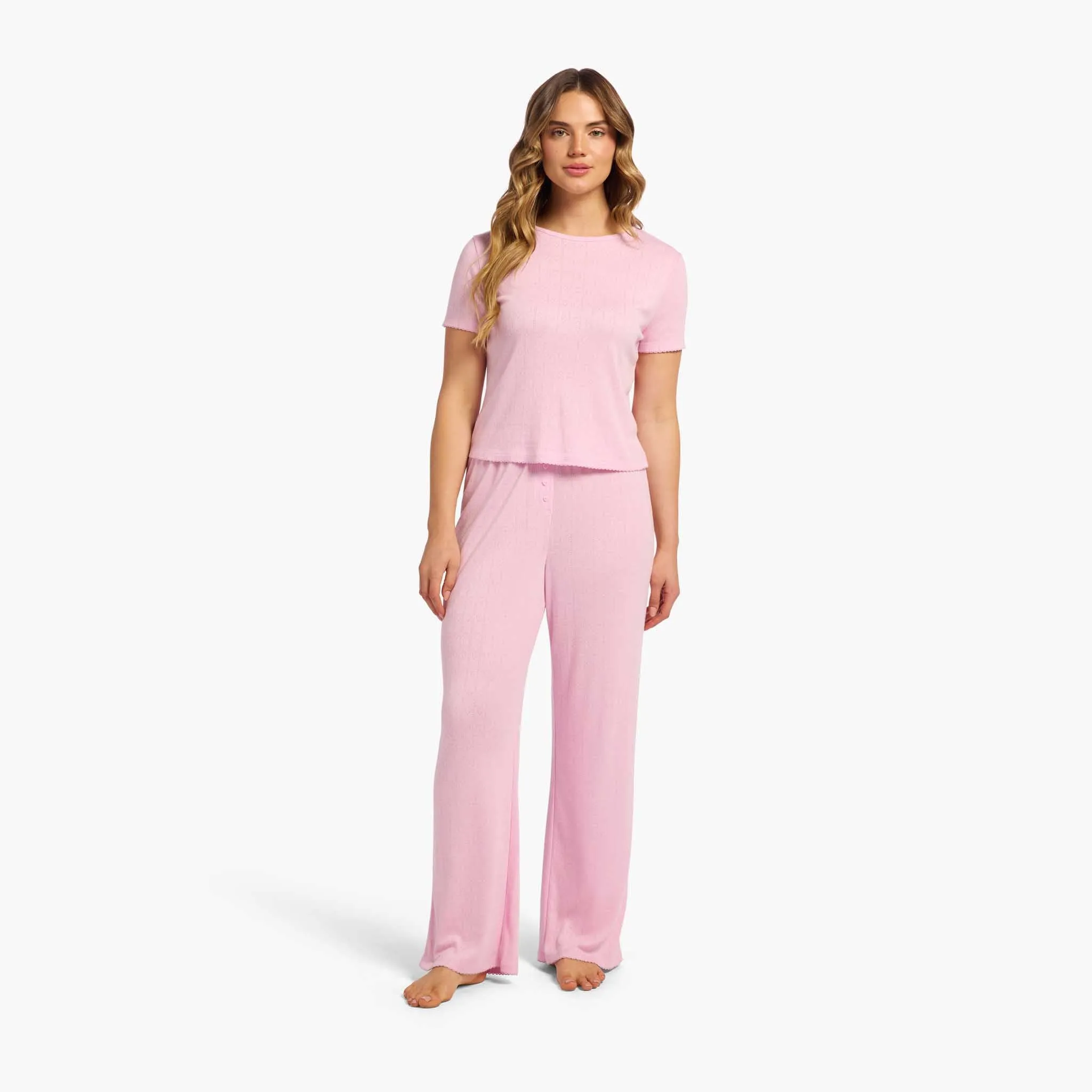Heart Pointelle Pajama Tee | Bon Bon sold by nuuds product image thumbnail 2