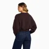 Vintage Fleece Cinch Waist Sweatshirt | Eggplant sold by nuuds