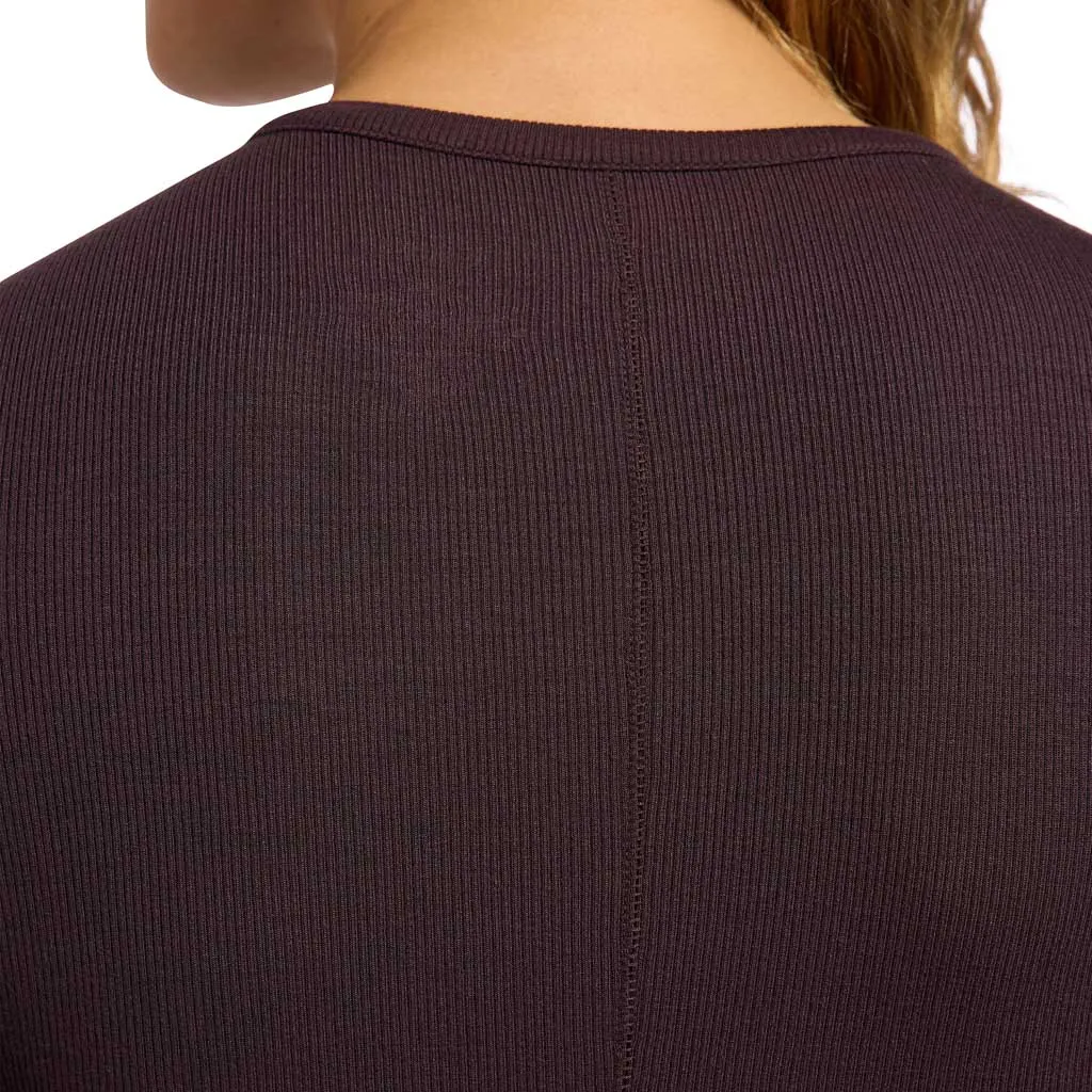 Slinky Rib Long Sleeve Shirt | Eggplant sold by nuuds product image thumbnail 5