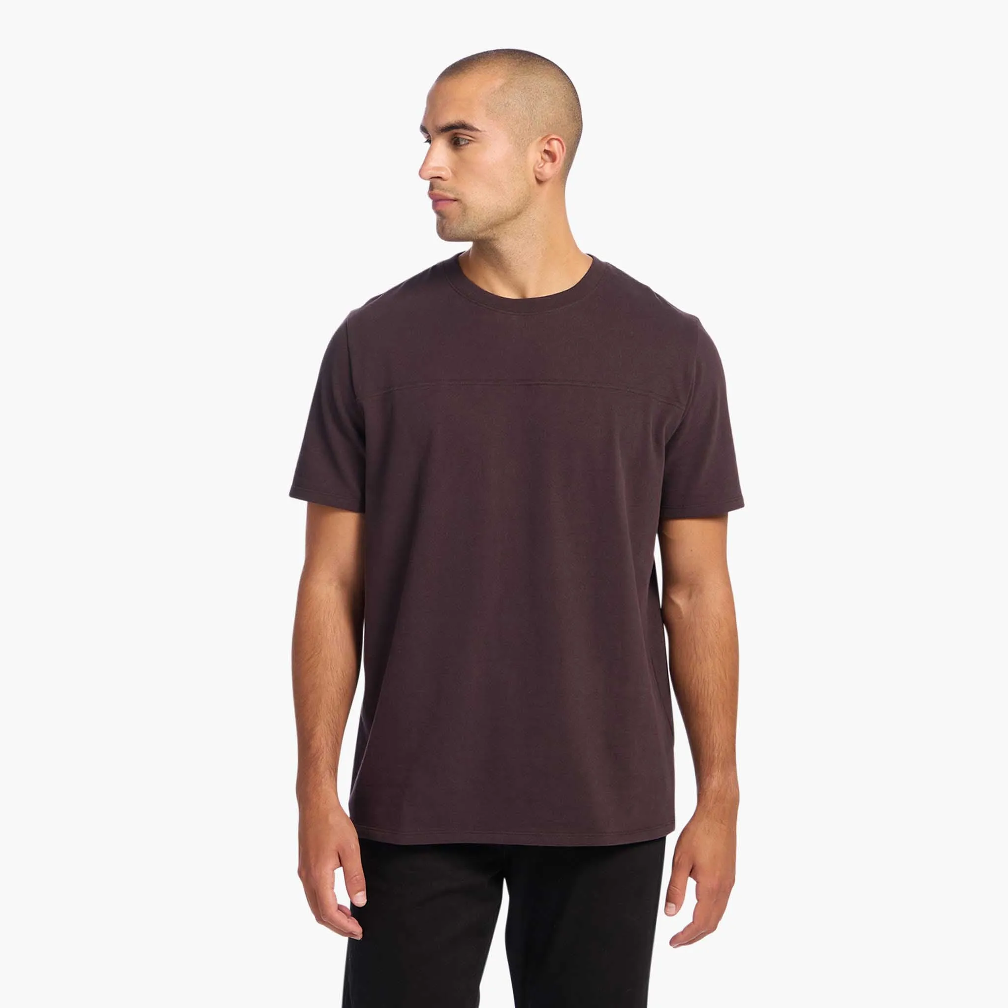 Men's Steady Seamed Tee | Eggplant sold by nuuds product image thumbnail 2