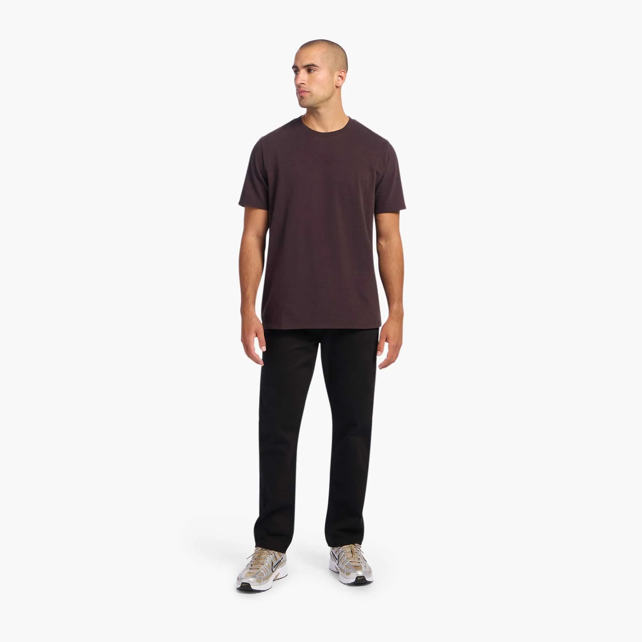Men's Steady Seamed Tee | Eggplant sold by nuuds