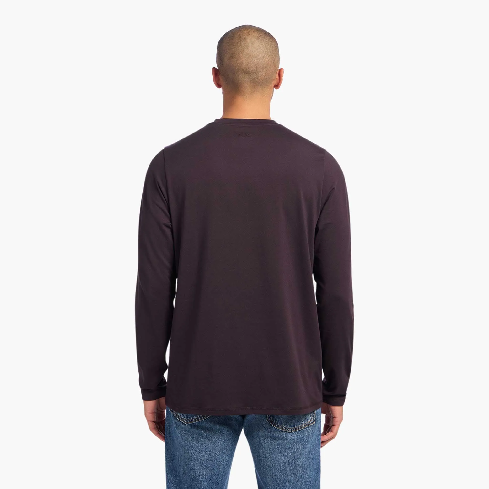 Men's Long Sleeve Movement Tee | Eggplant sold by nuuds product image thumbnail 4