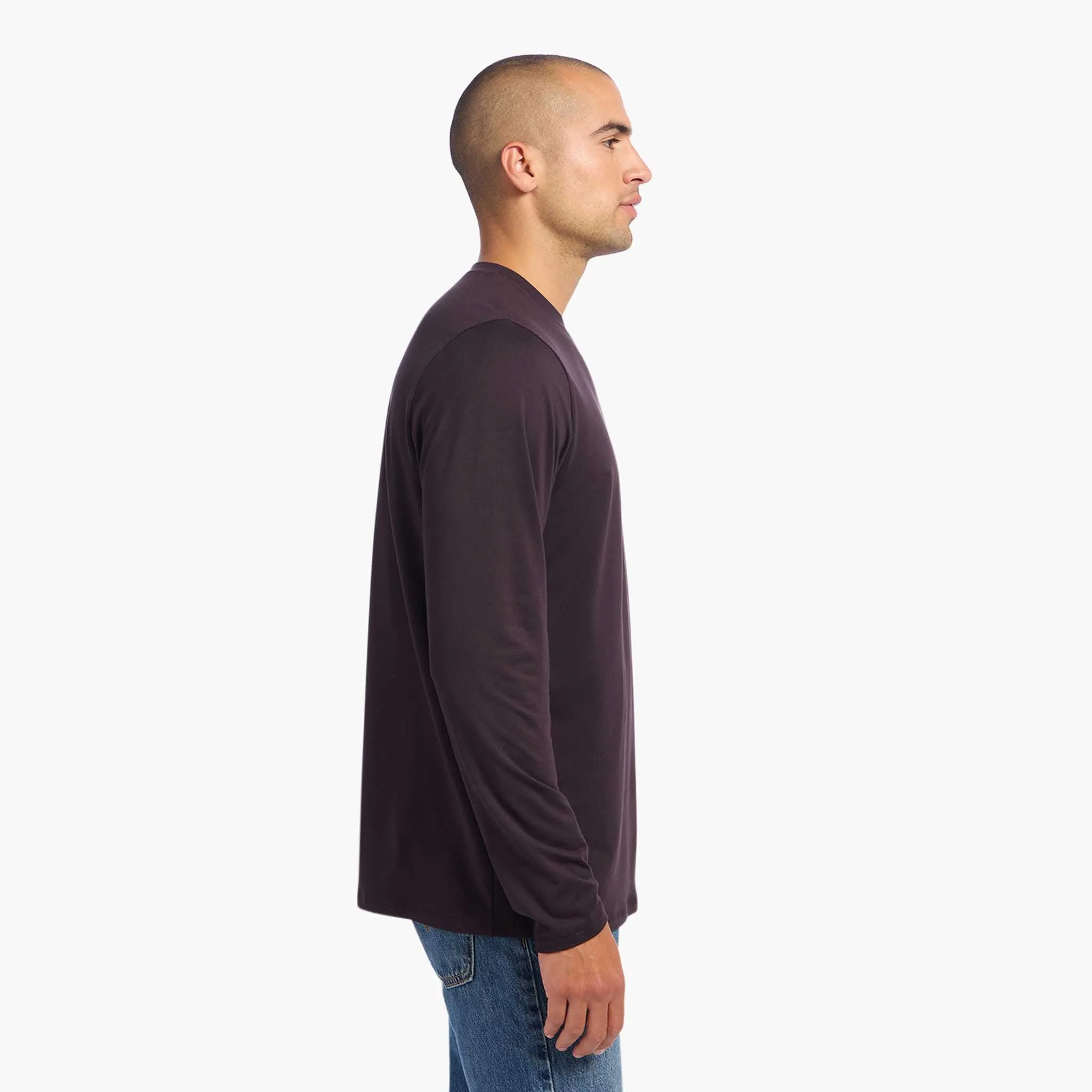 Men's Long Sleeve Movement Tee | Eggplant sold by nuuds product image thumbnail 3