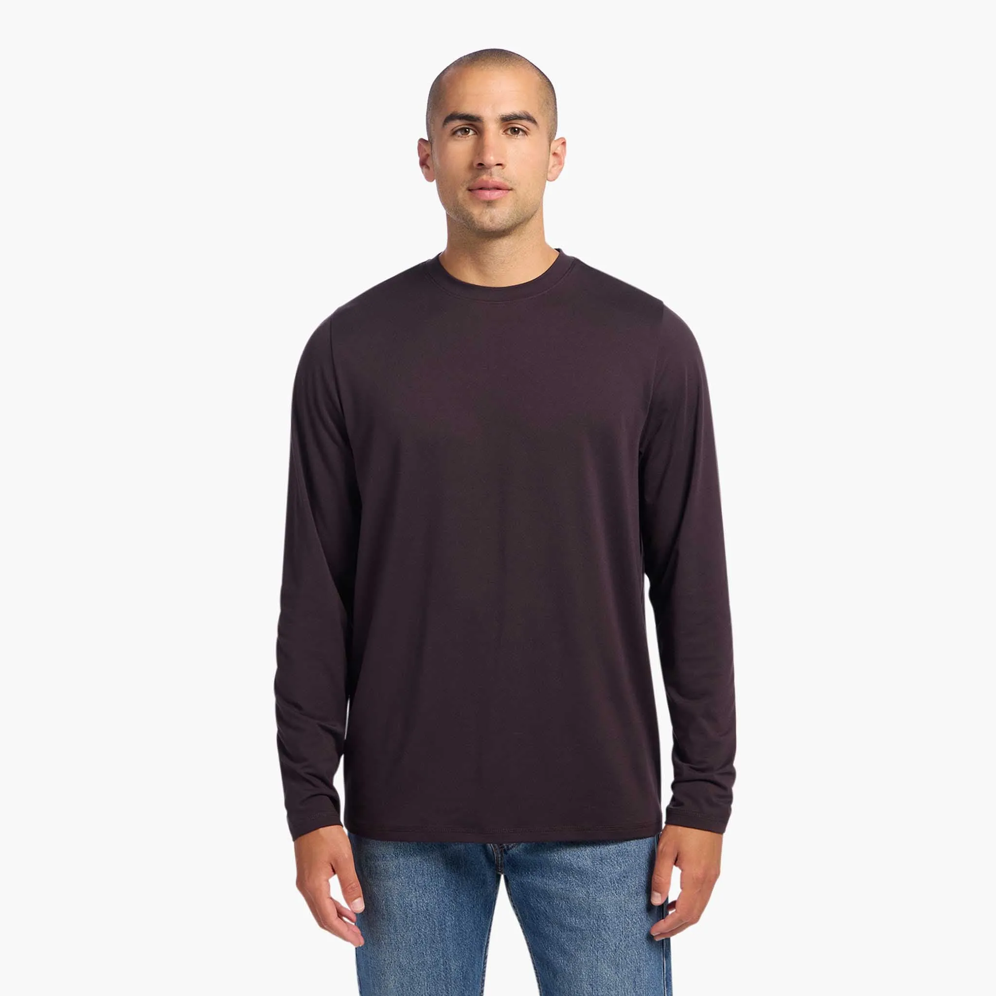 Men's Long Sleeve Movement Tee | Eggplant sold by nuuds product image thumbnail 2