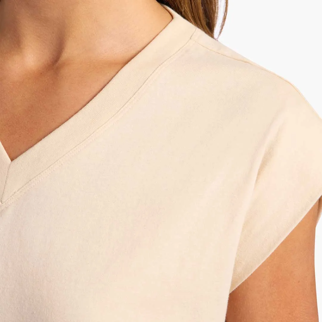 Soft Cotton V-Neck Muscle Tee | Bone sold by nuuds product image thumbnail 5