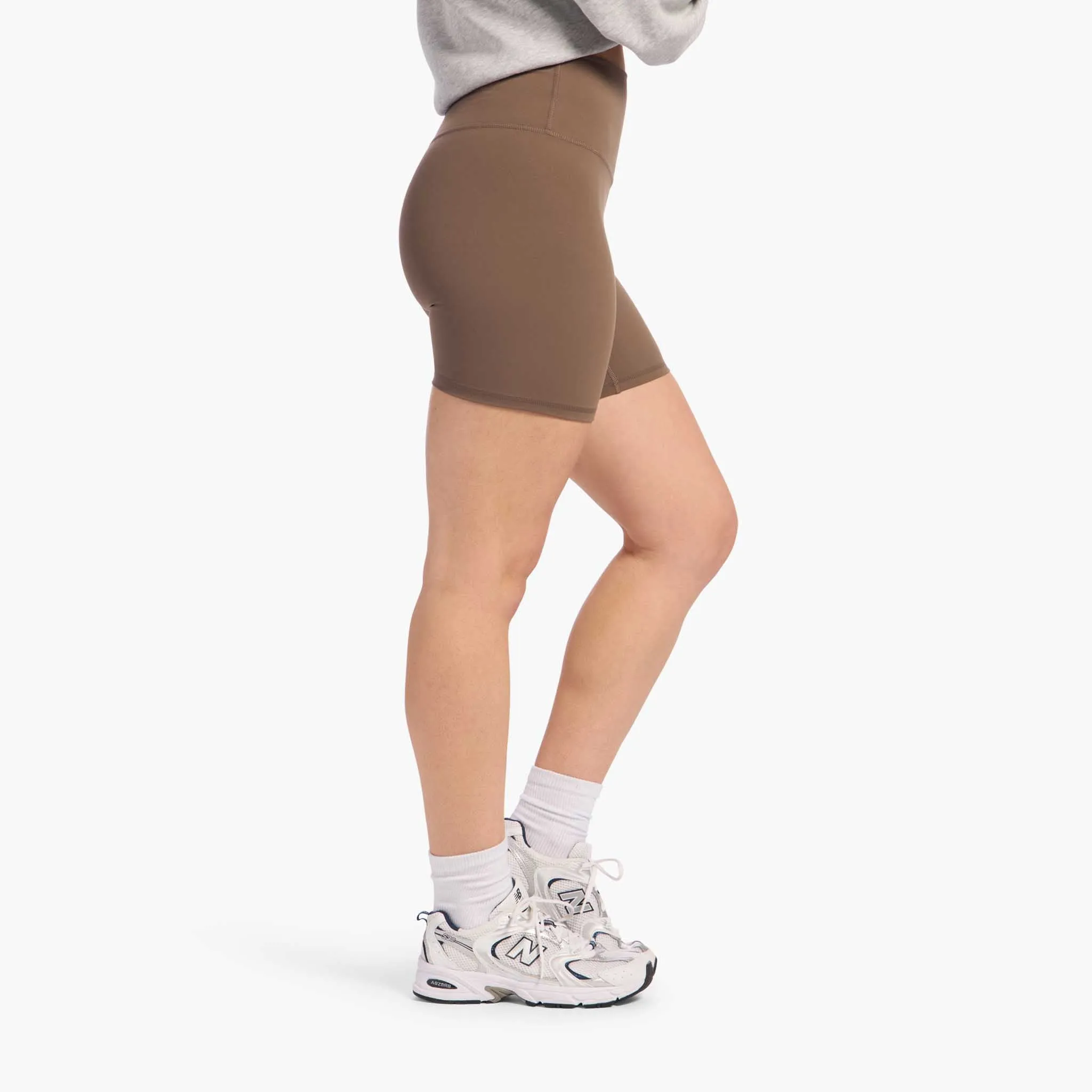 High-Waist Elevate Biker Short | Mocha sold by nuuds product image thumbnail 3