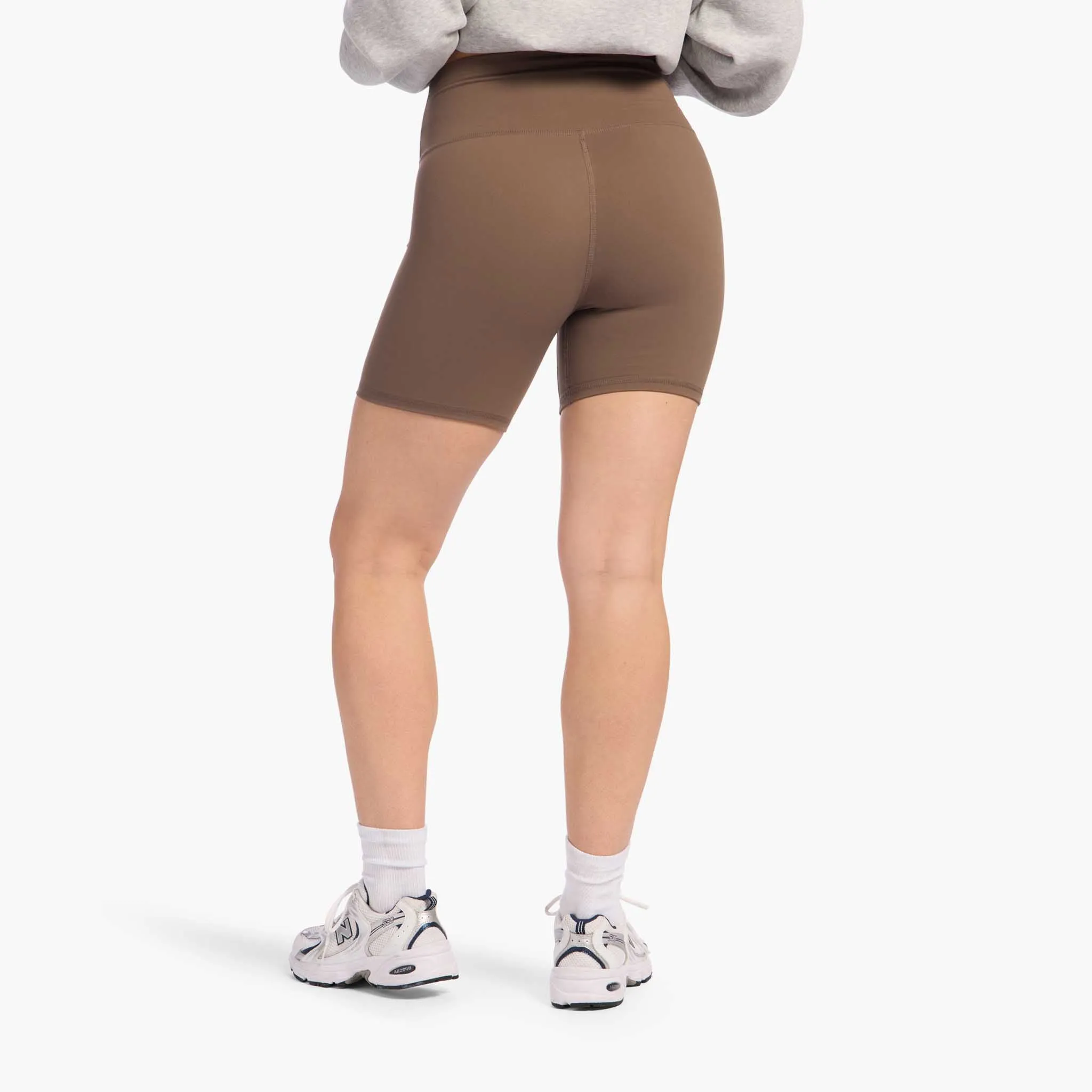 High-Waist Elevate Biker Short | Mocha sold by nuuds product image thumbnail 4