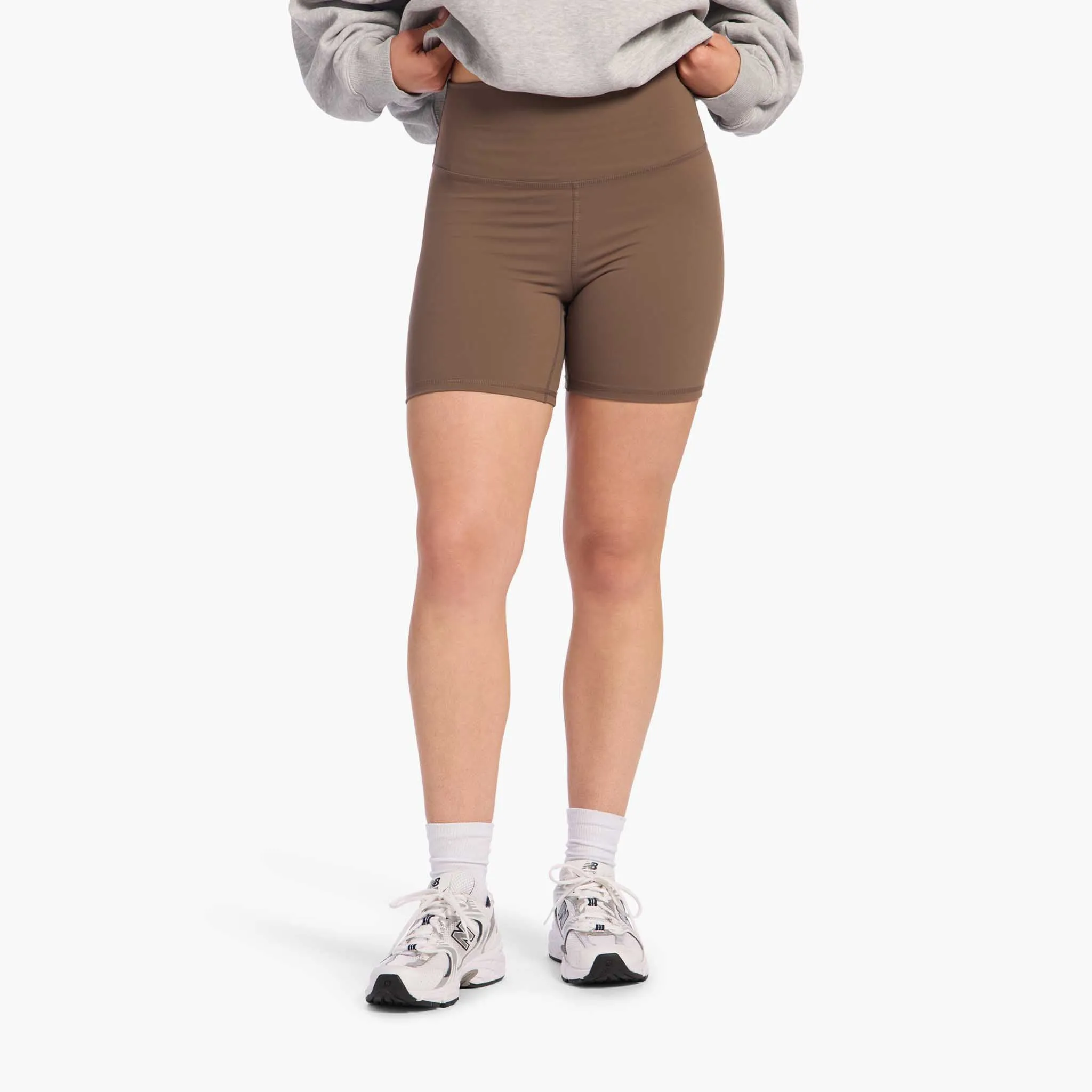 High-Waist Elevate Biker Short | Mocha sold by nuuds product image thumbnail 2