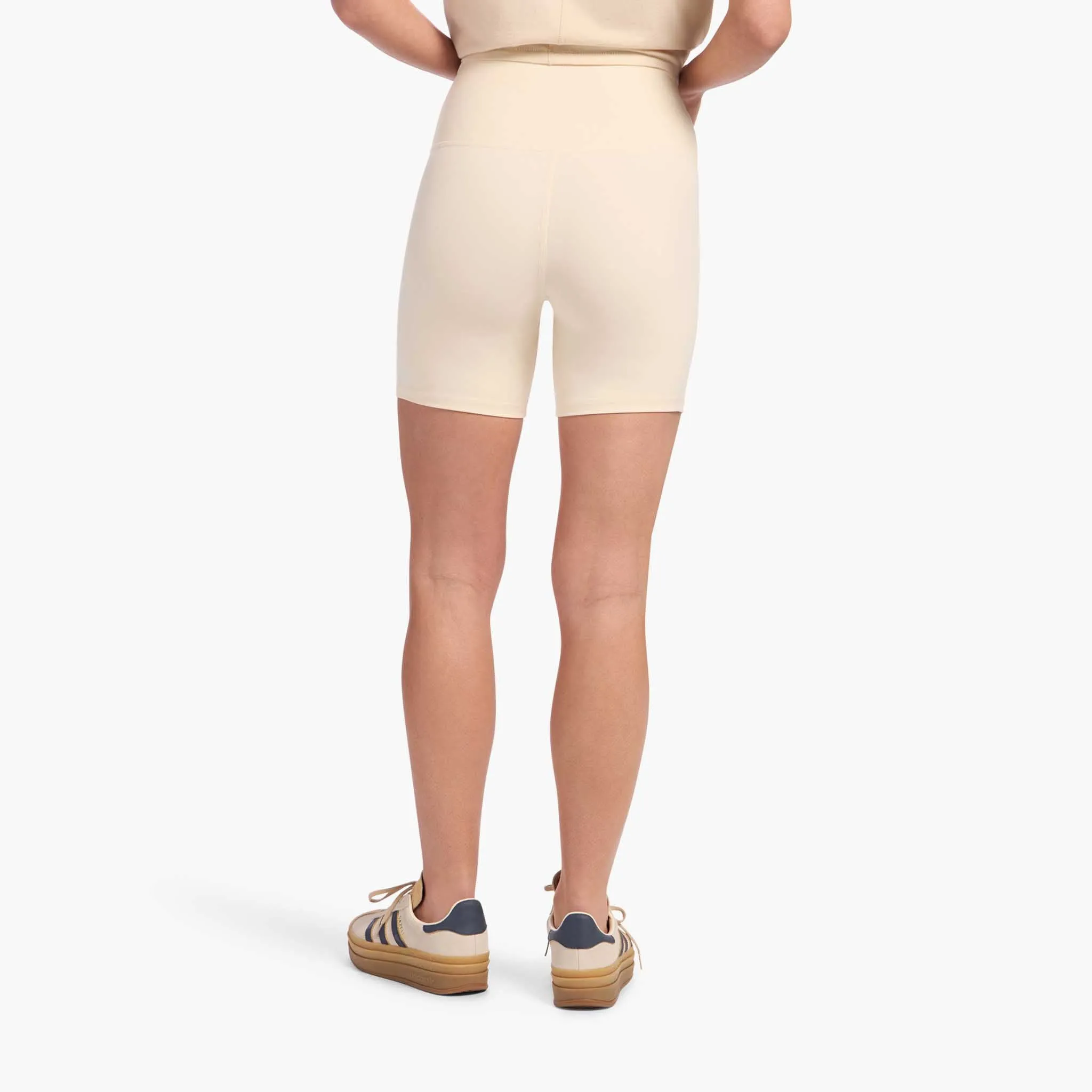 High-Waist Elevate Biker Short | Bone sold by nuuds product image thumbnail 4