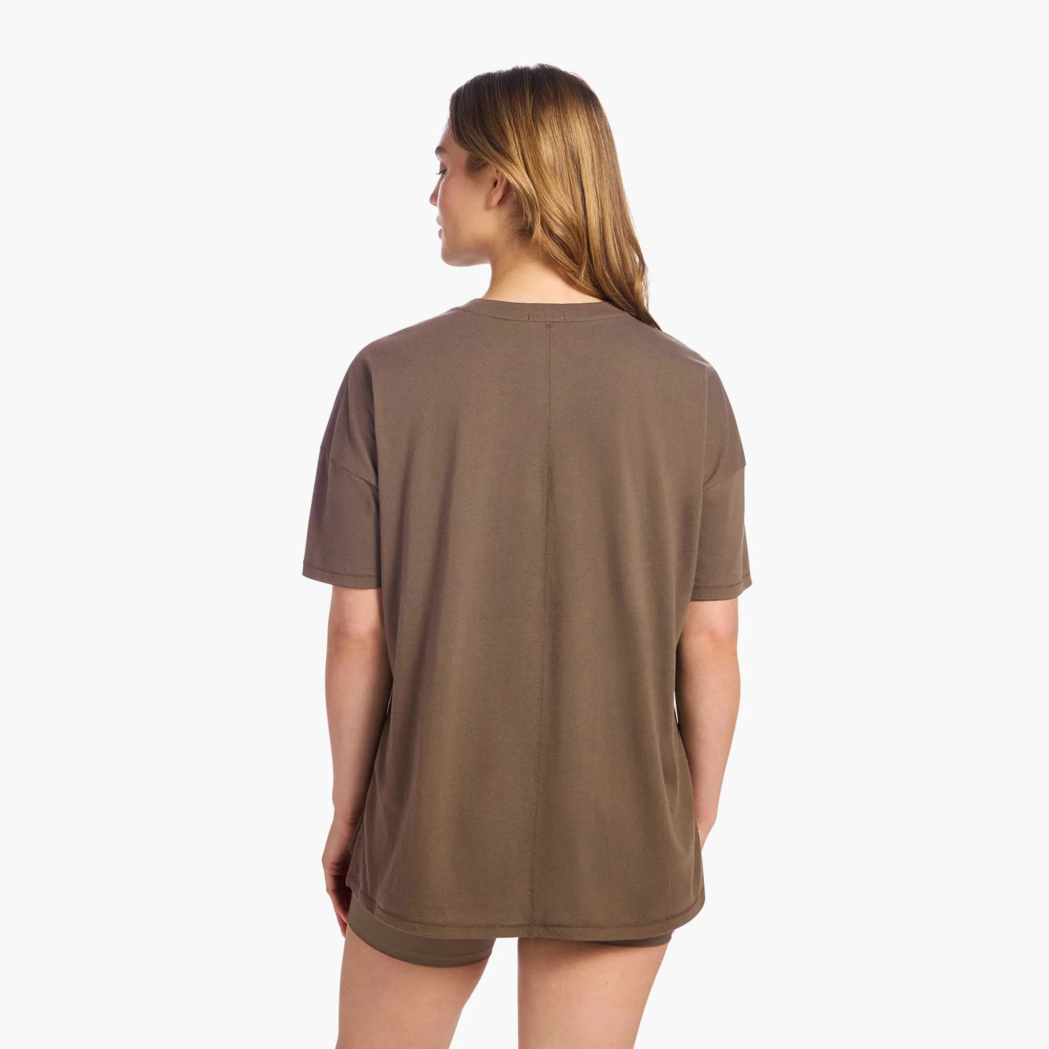 Soft Cotton Oversized Tee | Mocha sold by nuuds product image thumbnail 4