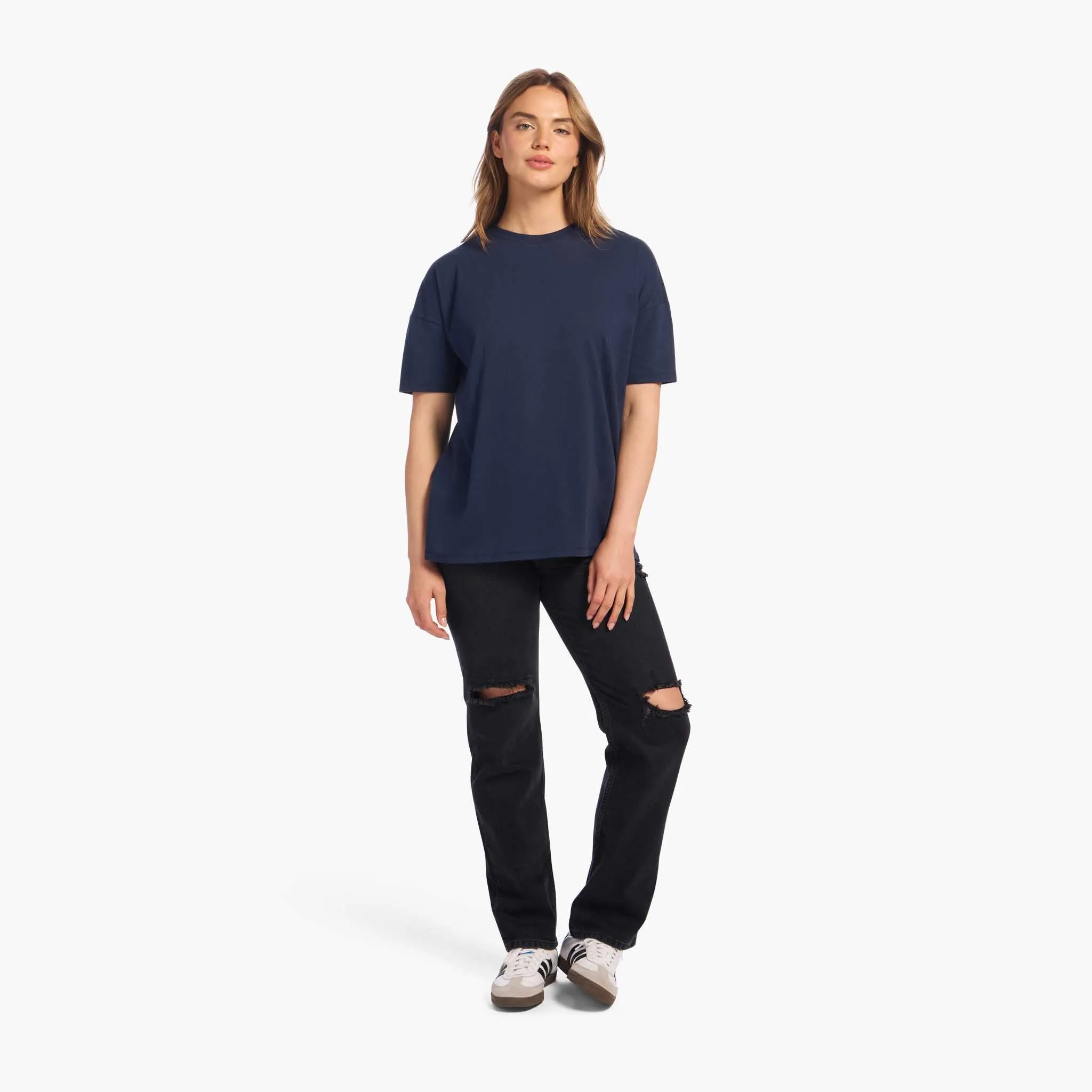 Soft Cotton Oversized Tee | Navy sold by nuuds product image thumbnail 2