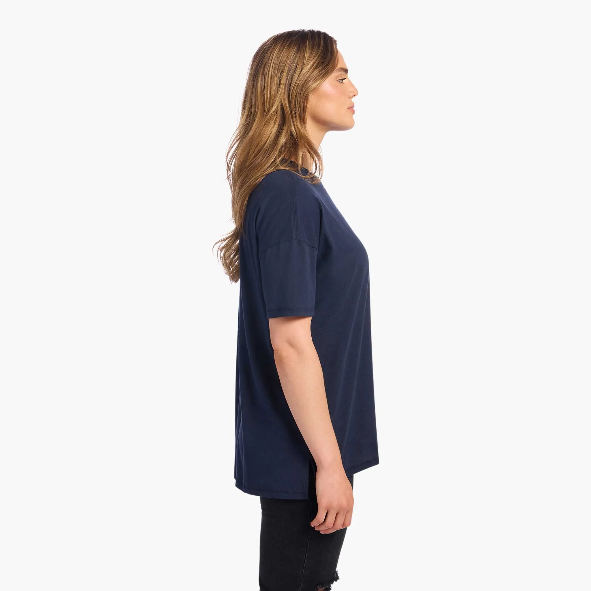 Soft Cotton Oversized Tee | Navy sold by nuuds product image thumbnail 3