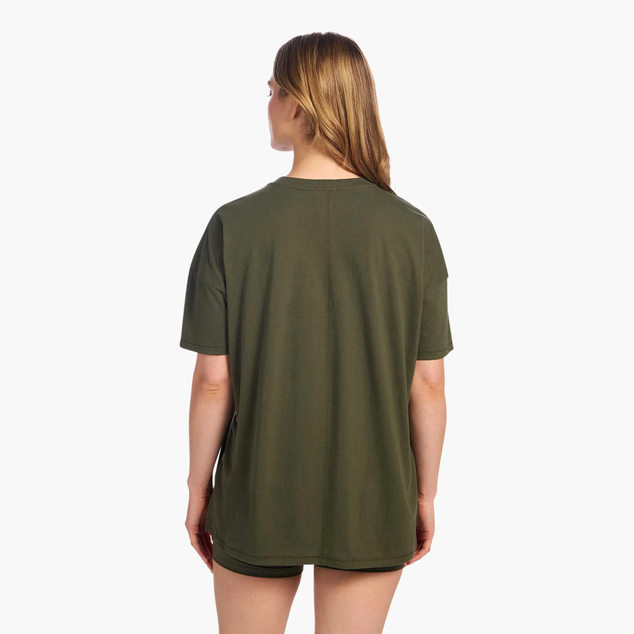 Soft Cotton Oversized Tee | Darkest Olive sold by nuuds product image thumbnail 4