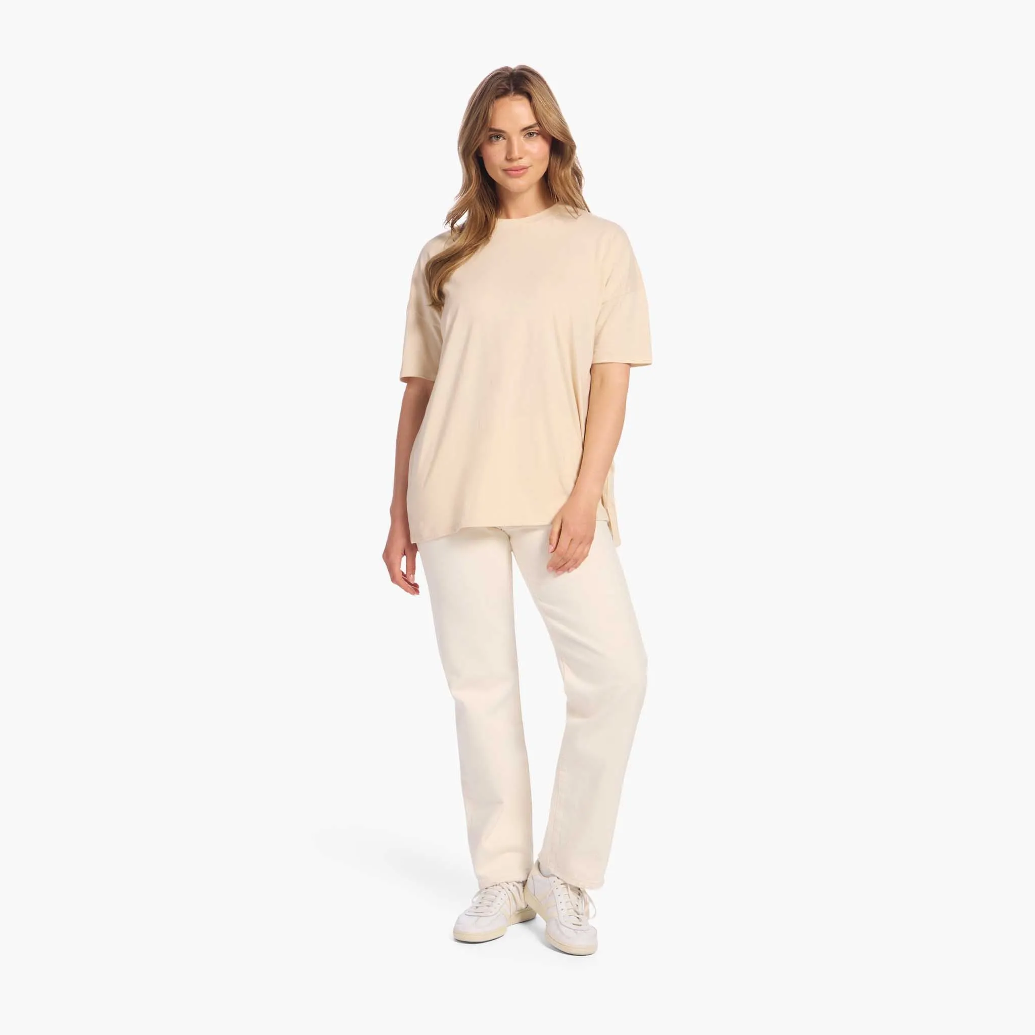 Soft Cotton Oversized Tee | Bone sold by nuuds product image thumbnail 2