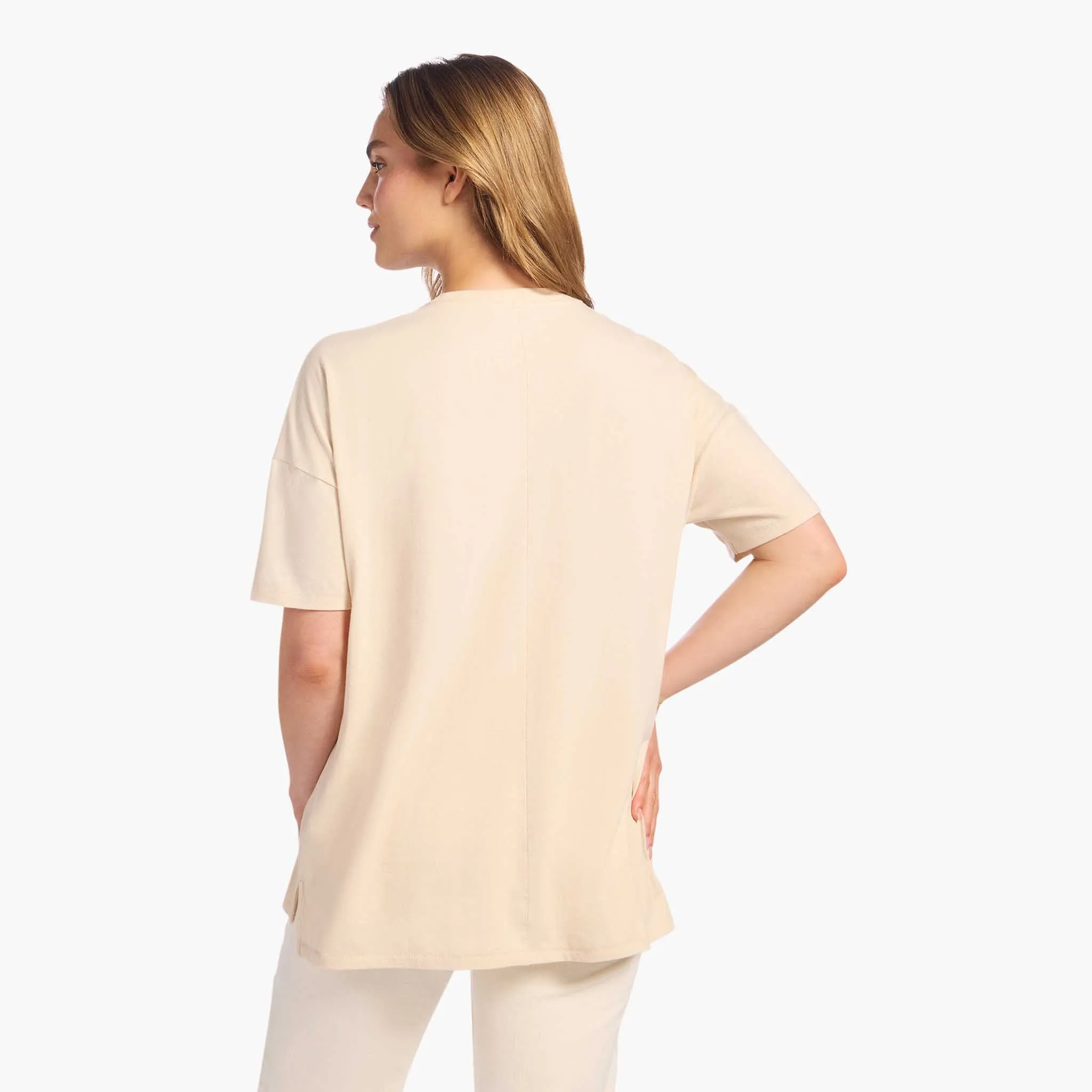 Soft Cotton Oversized Tee | Bone sold by nuuds product image thumbnail 4