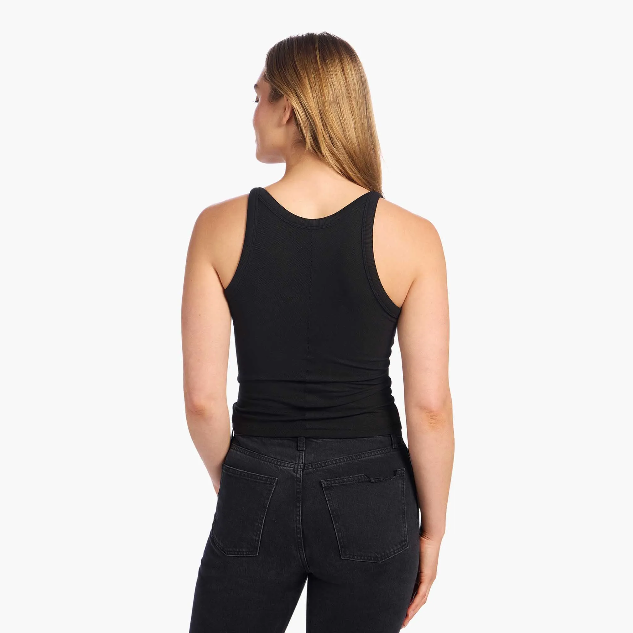 Slinky Rib Racer Tank | Black sold by nuuds product image thumbnail 4