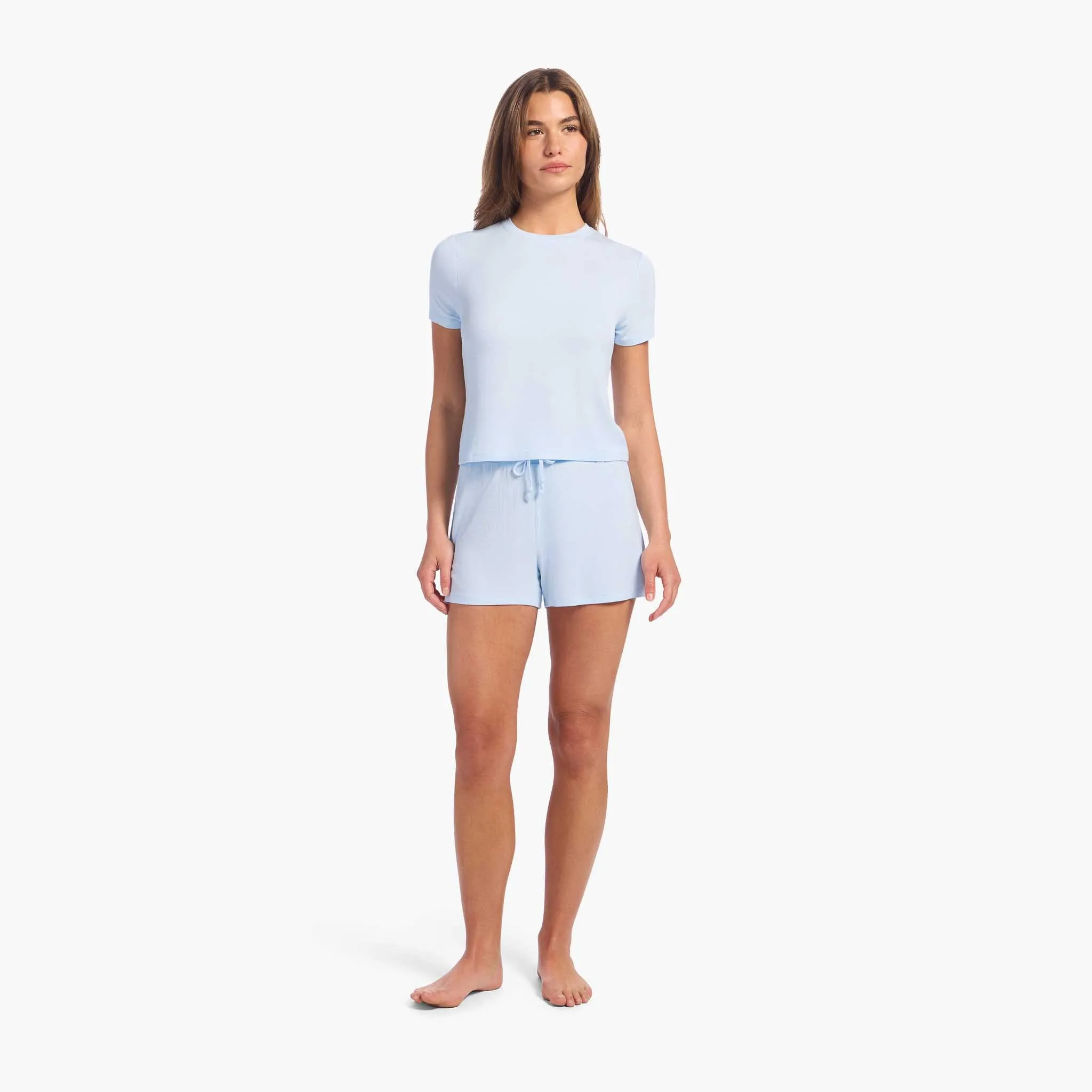 Ribbed Pajama Short Set | Cloud sold by nuuds product image thumbnail 2