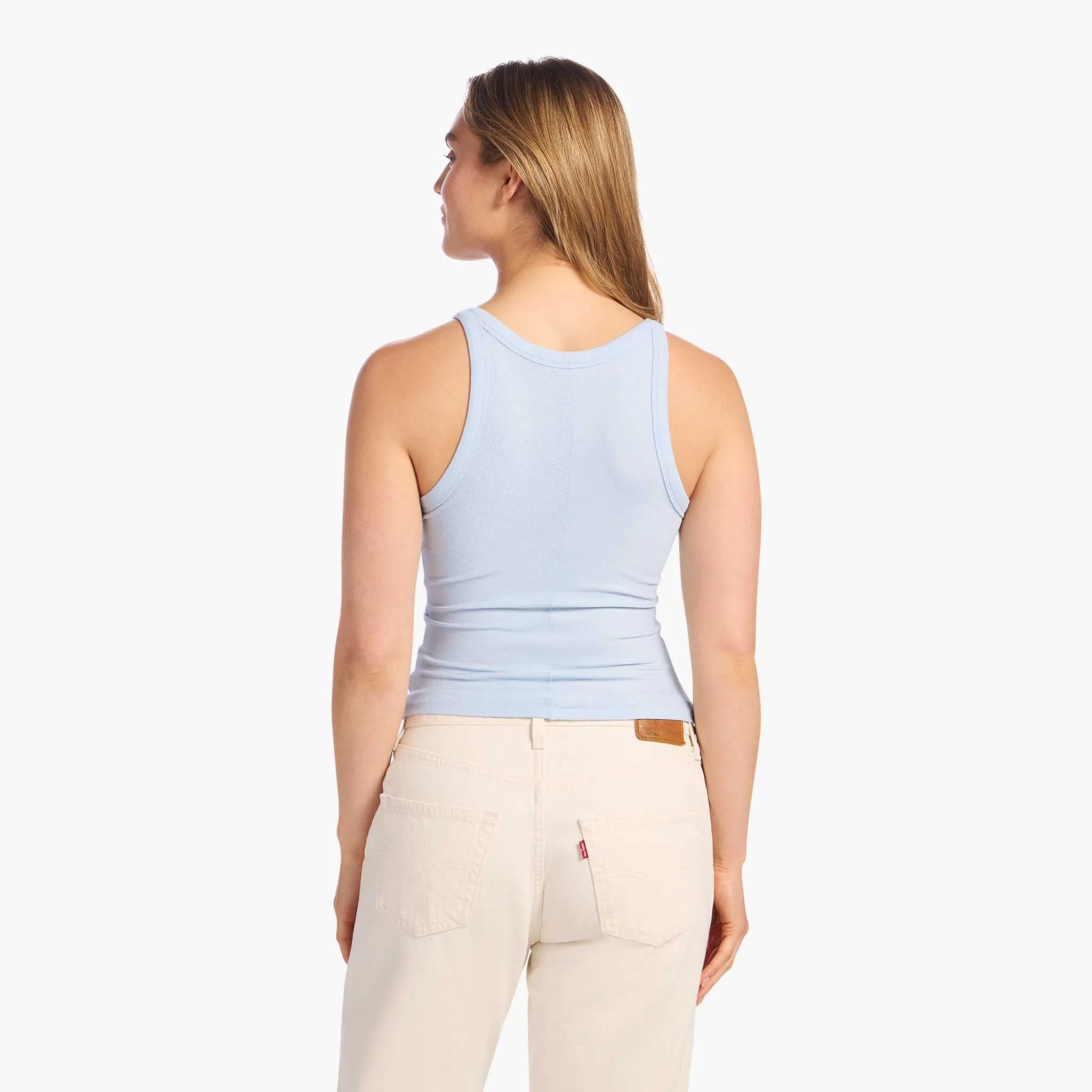 Slinky Rib Racer Tank | Cloud sold by nuuds product image thumbnail 4